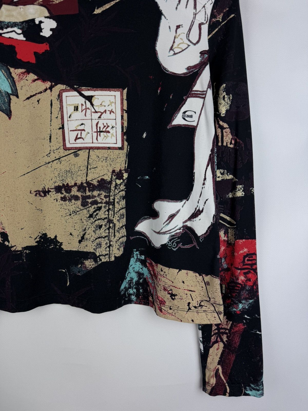 Just Cavalli × Roberto Cavalli Roberto Just Cavalli Japanese Pattern Nylon Sweater Tunic Size L / US 10 / IT 46 - 6 Thumbnail
