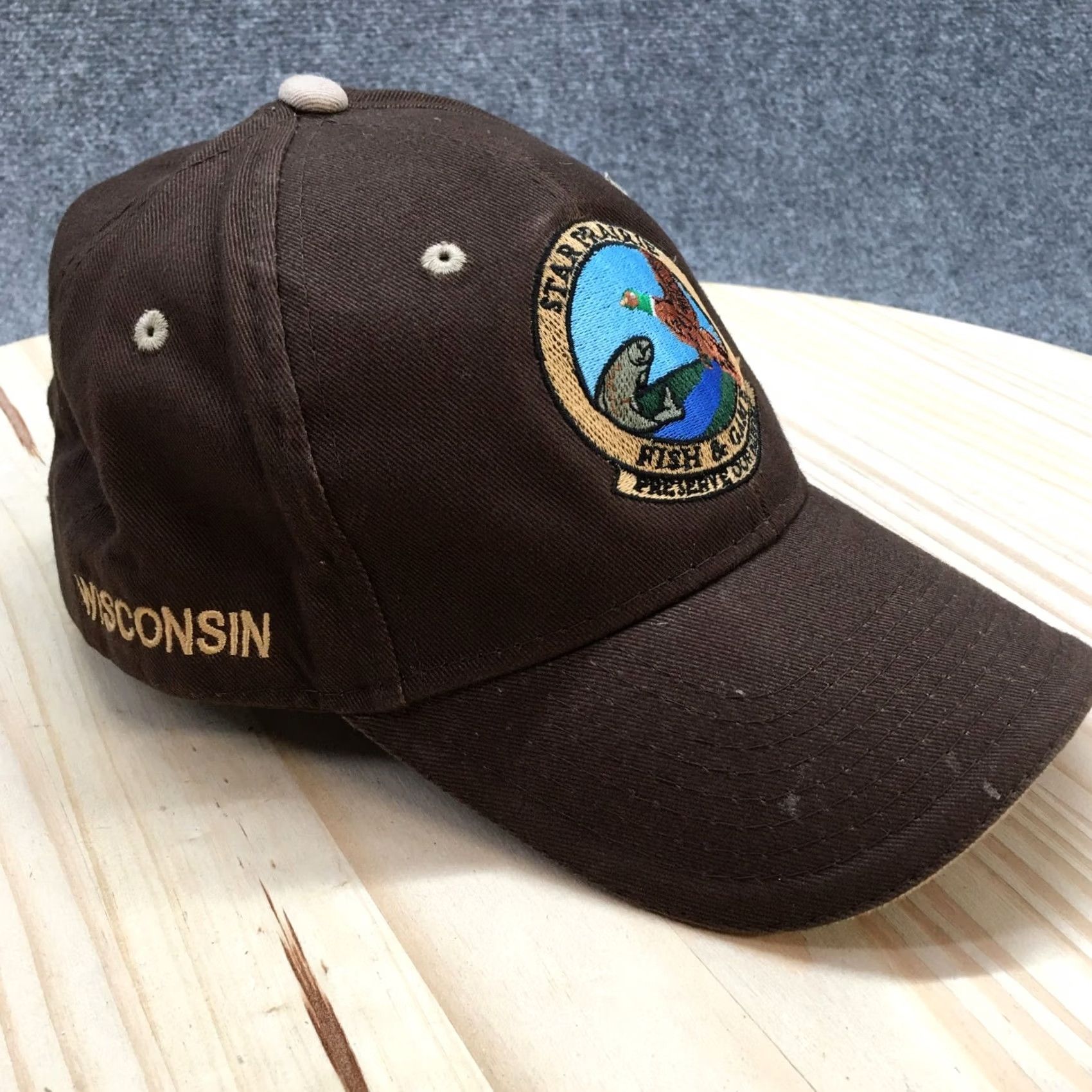 Vintage OC Caps Star Prairie Fish & Game Baseball Cap Hat Mens Brown One Size Casual Size ONE SIZE - 2 Thumbnail