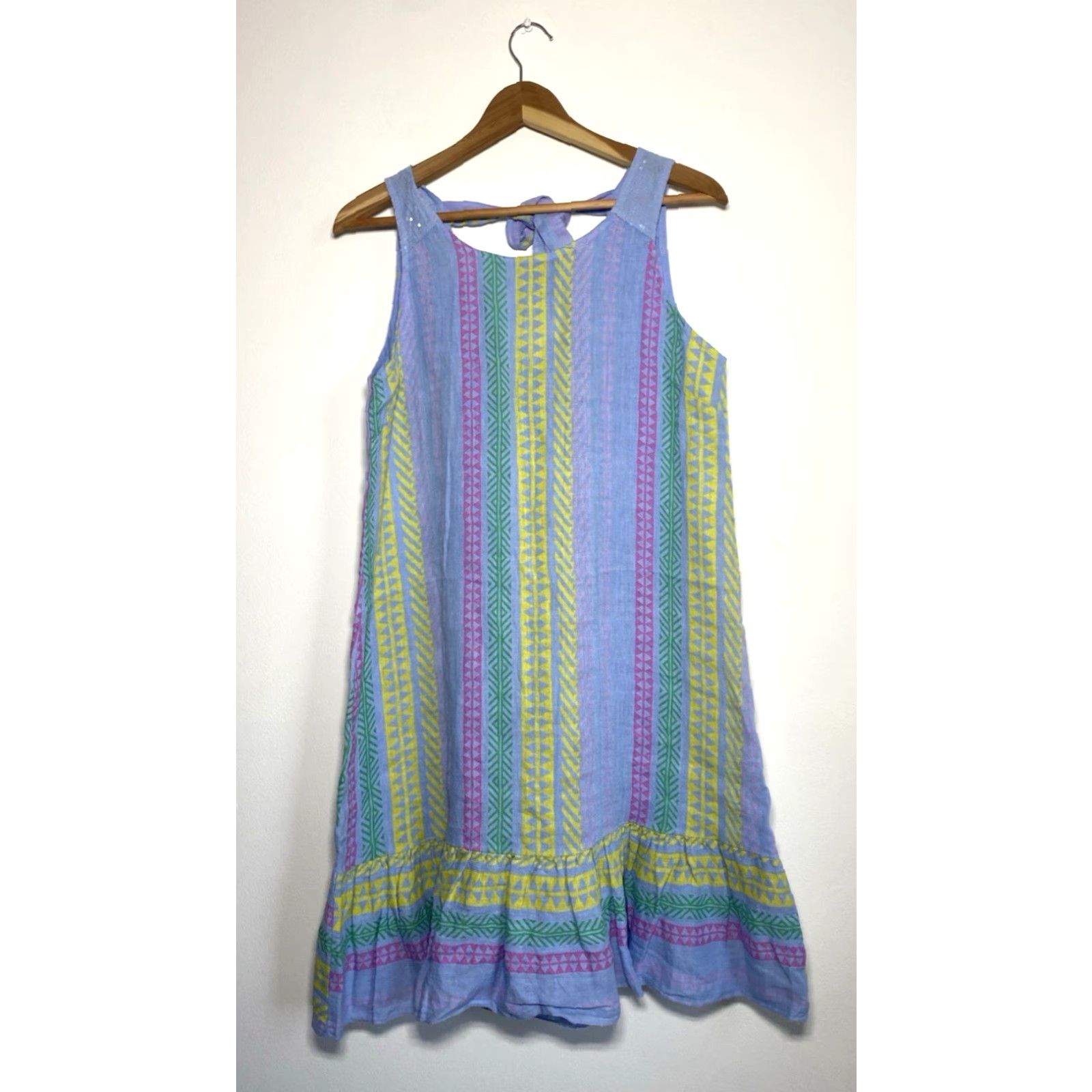 Vintage NWT Bellambra Sundress Striped Linen Midi Dress Made in Italy S Womens Size S / US 4 / IT 40 - 4 Thumbnail