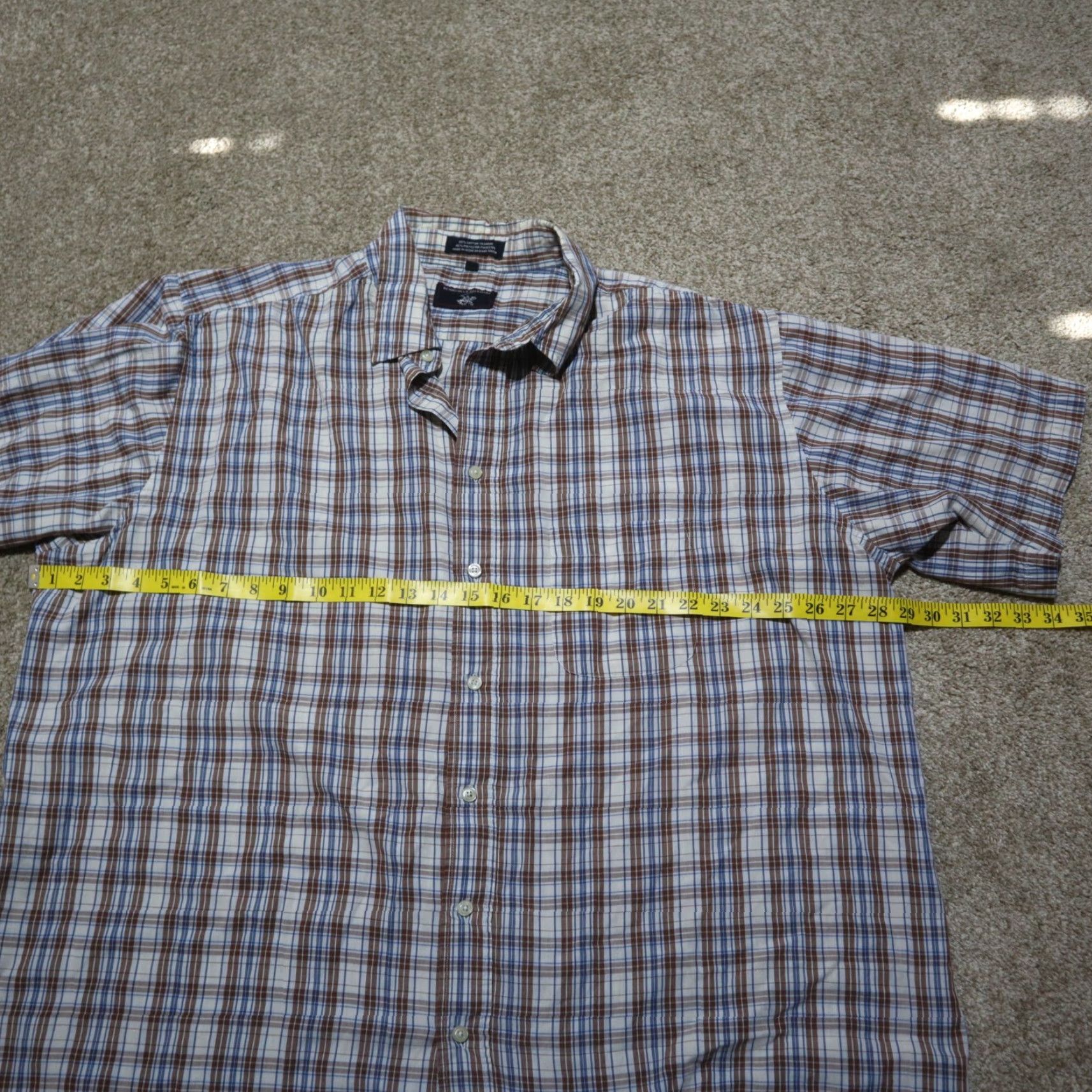 Beverly Hills Polo Club VINTAGE Beverly Hills Polo Club Shirt Plaid Brown 3XLT Big & Tall Long Sleeve Button-Up Stretch Adult Mens Size US XXL / EU 58 / 5 - 5 Thumbnail