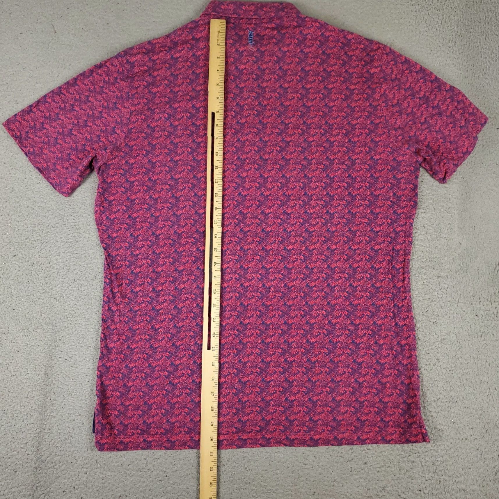 johnnie-O johnnie-O Polo Shirt Mens Size Large Pink Blue Geometric Golf Short Sleeve Size US L / EU 52-54 / 3 - 3 Thumbnail