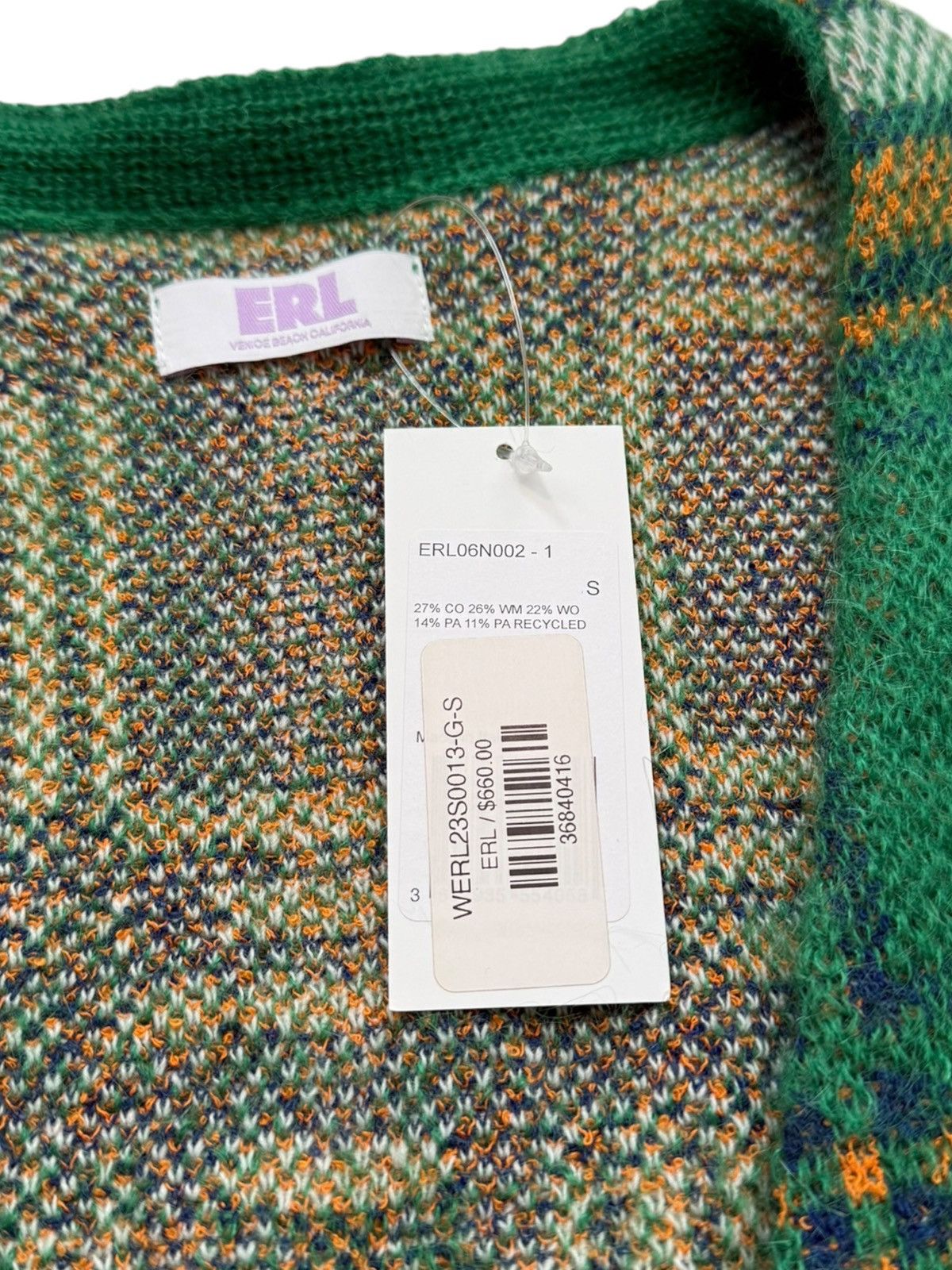 ERL Plaid Italian Knit Cardigan Size S / US 4 / IT 40 - 5 Thumbnail
