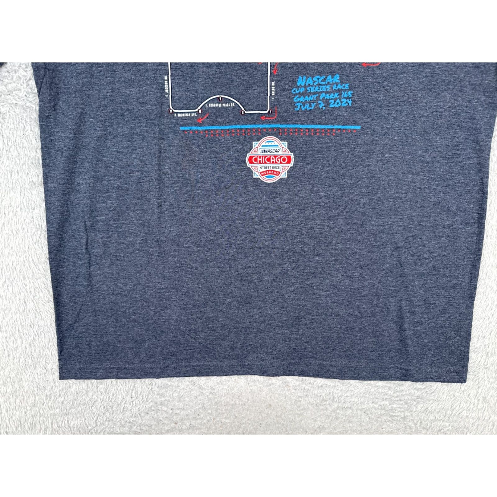 NASCAR Nascar Chicago Street Race Shirt Adult XL Blue Heather Logo T-Shirt Men Cars Racing All Seasons Size US XL / EU 56 / 4 - 5 Thumbnail