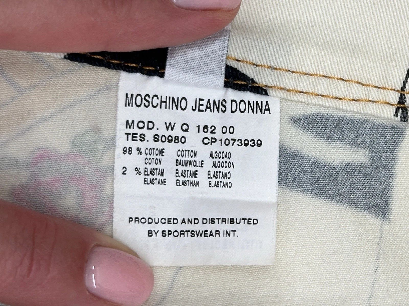 Moschino Vintage 90s Moschino Jeans Donna Womens Pants People Print Size 32" / US 10 / IT 46 - 12 Thumbnail
