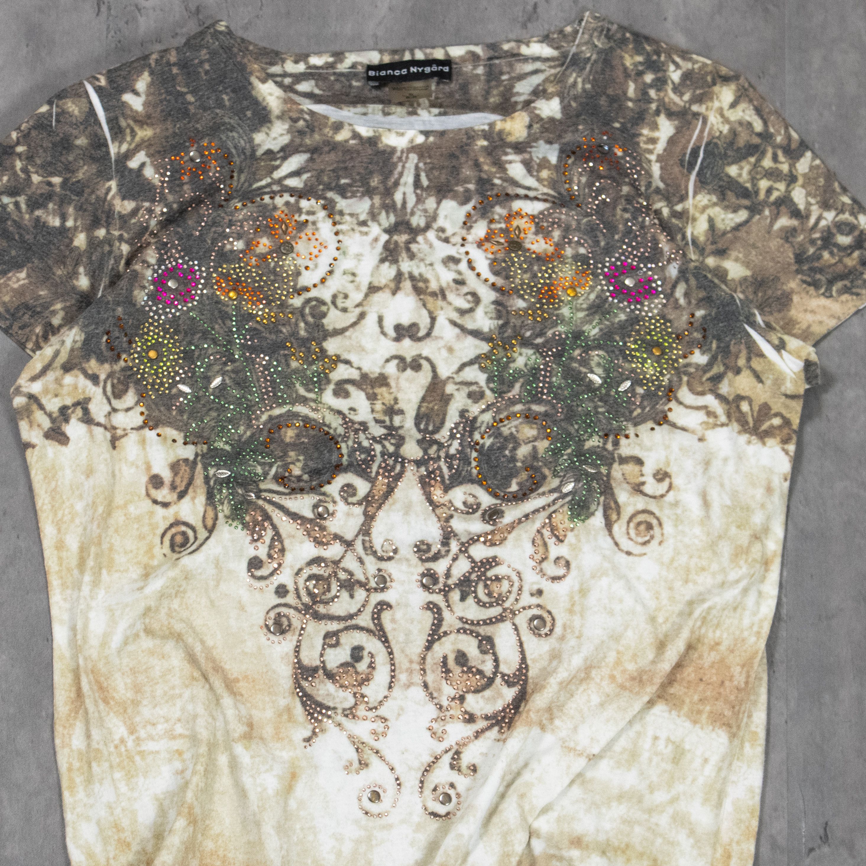Japanese Brand Y2K 2000's 00's Bianca Nygard Grem Printed Baby Tee T-Shirt Size US S / EU 44-46 / 1 - 3 Thumbnail