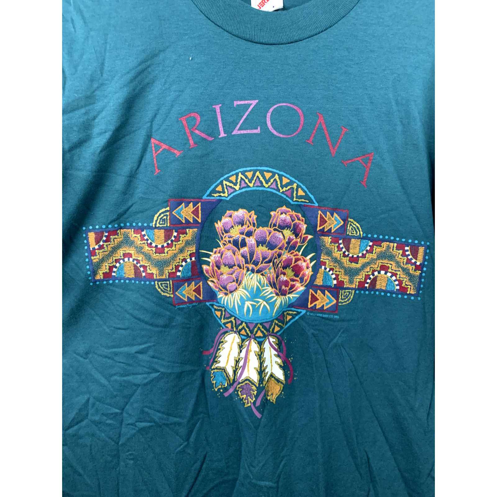 Jerzees Vintage Arizona Shirt Prickly Pears Feather Tee 1995 VTG L Size US L / EU 52-54 / 3 - 2 Thumbnail