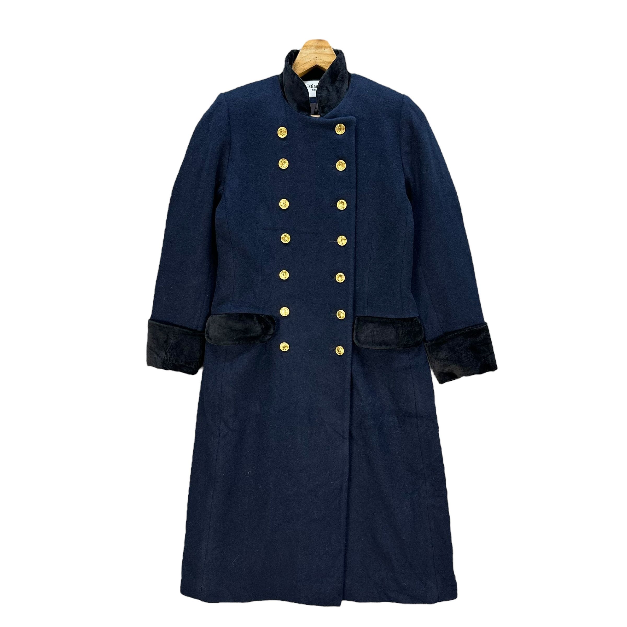 Christian Dior Monsieur 80's CHRISTIAN DIOR Double Breasted Wool Long Coat #A52-1213 Size S / US 4 / IT 40 - 1 Thumbnail