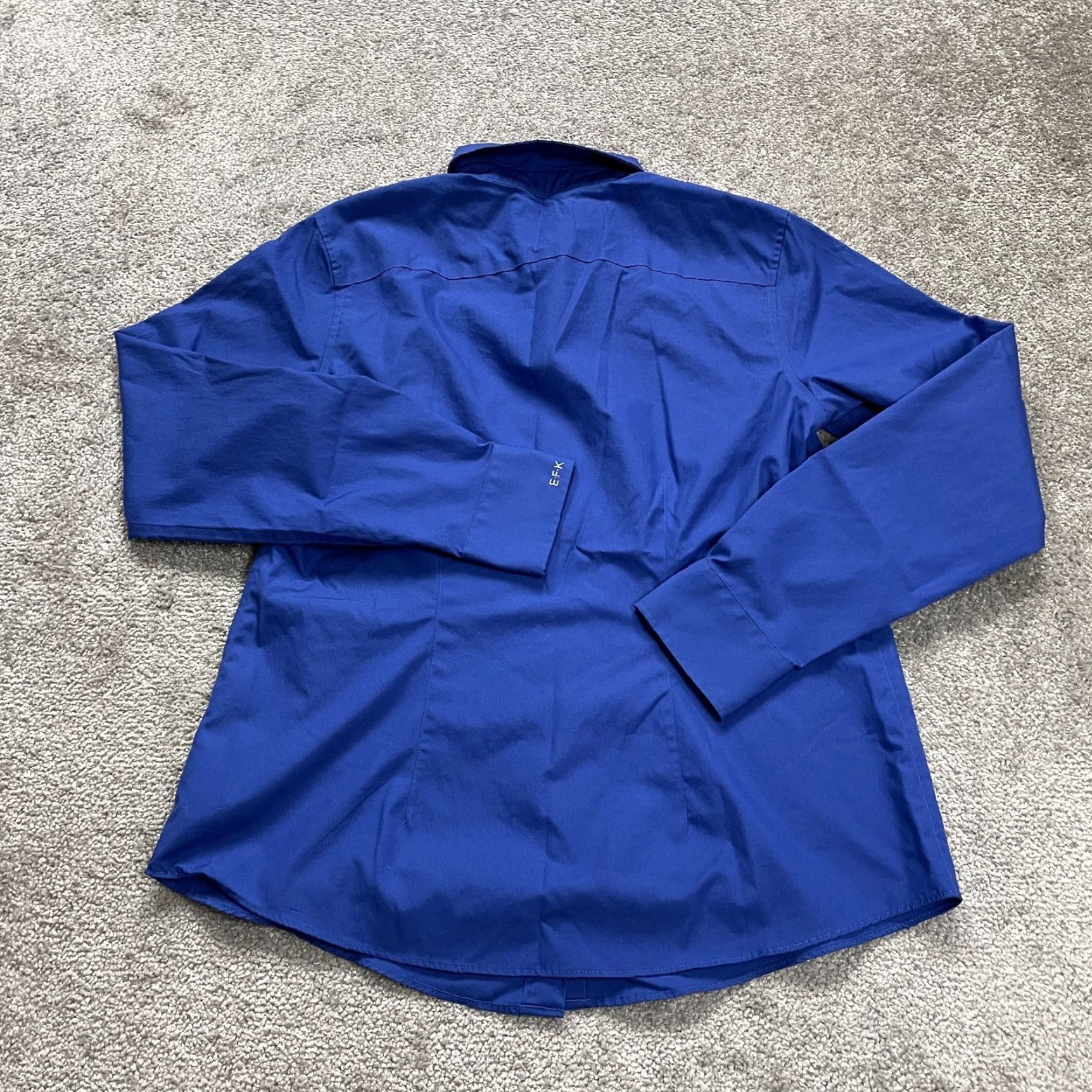 Lands' End Lands' End Women's Button-Down Dress Shirt Size 8 Cotton Long Sleeve Solid Blue Casual Office Size M / US 6-8 / IT 42-44 - 2 Thumbnail