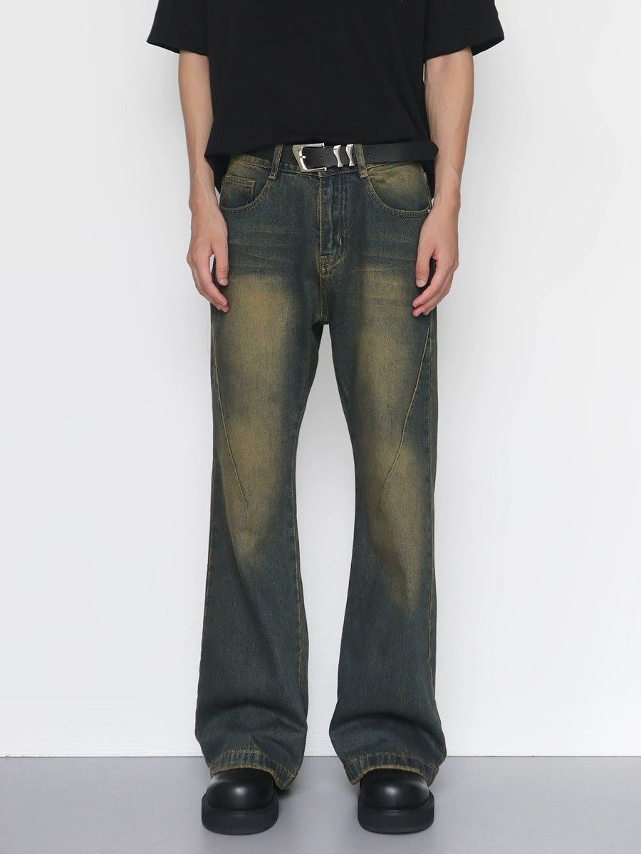 Vintage Retro distressed men's street loose straight bootcut jeans Size US 32 / EU 48 - 1 Thumbnail