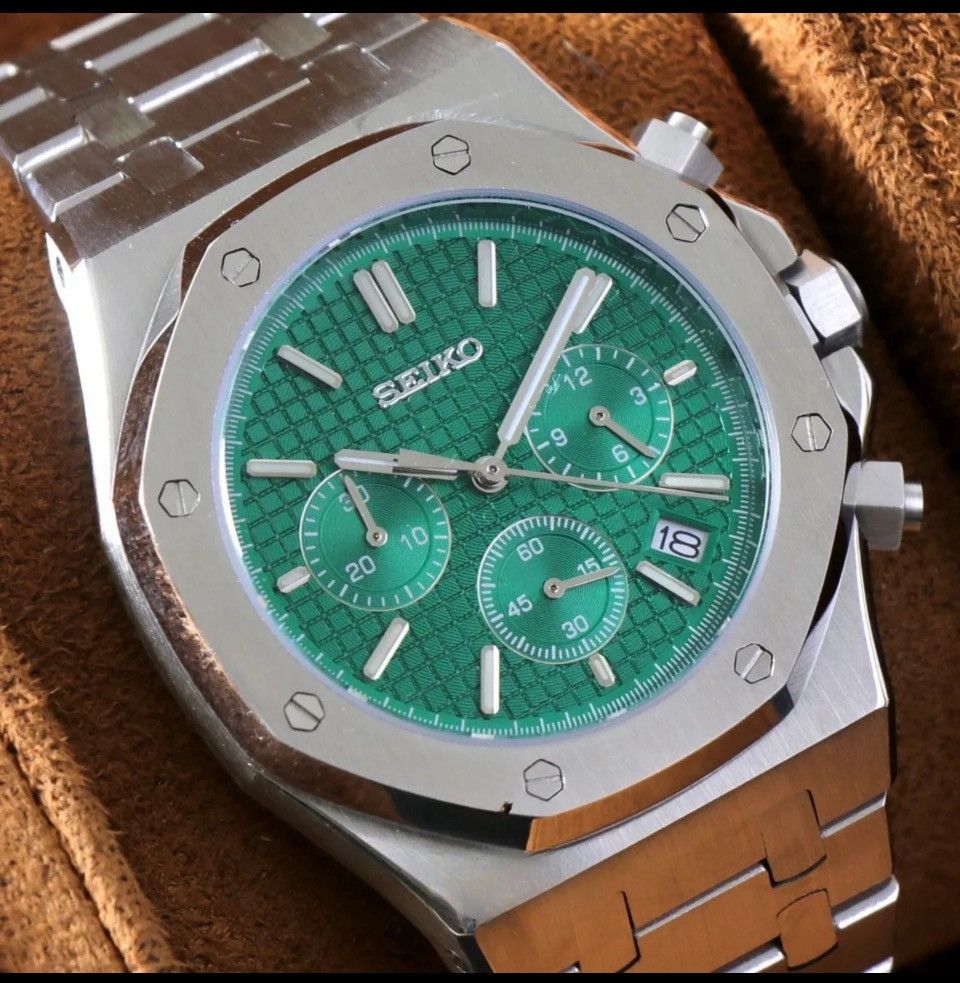 Seiko Mod Seiko Royal Oak Chronograph Watch Size ONE SIZE - 4 Thumbnail