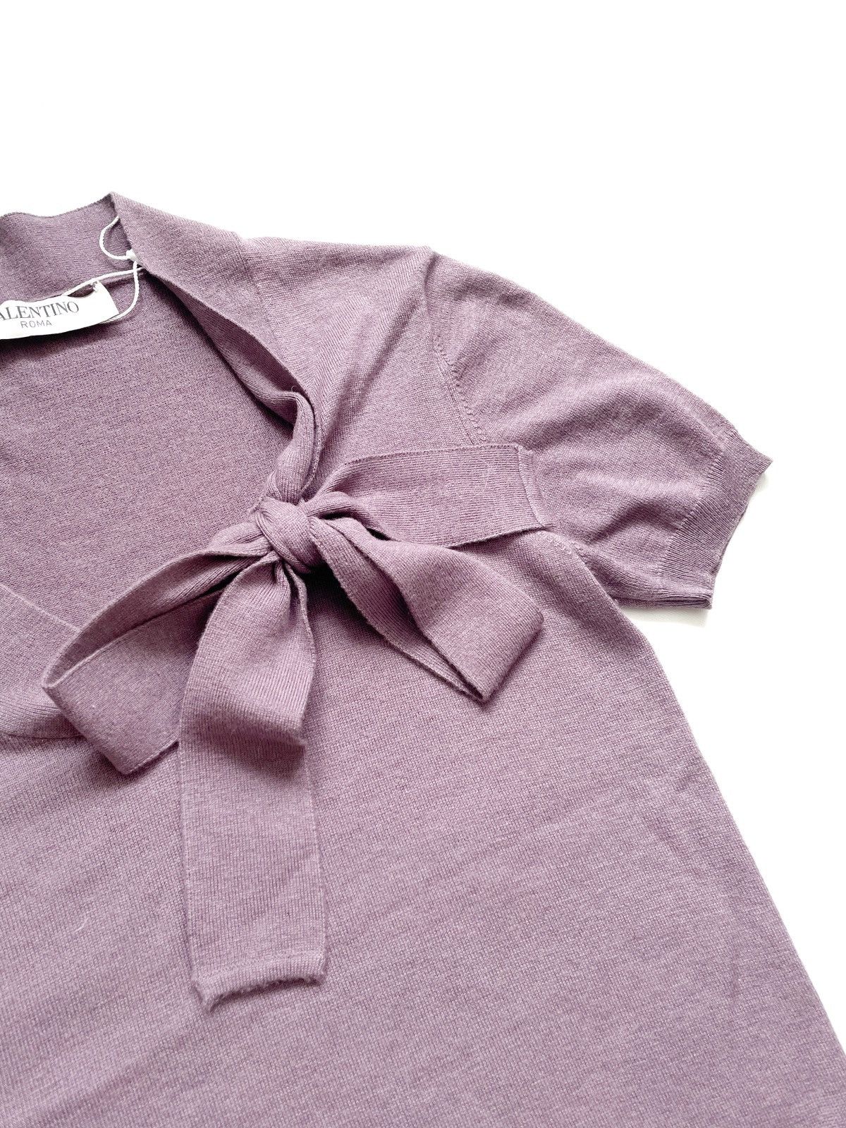 Valentino × Vintage Valentino Purple Wool & Silk & Cashmere T-Shirt Size 40/M l Size M / US 6-8 / IT 42-44 - 4 Thumbnail