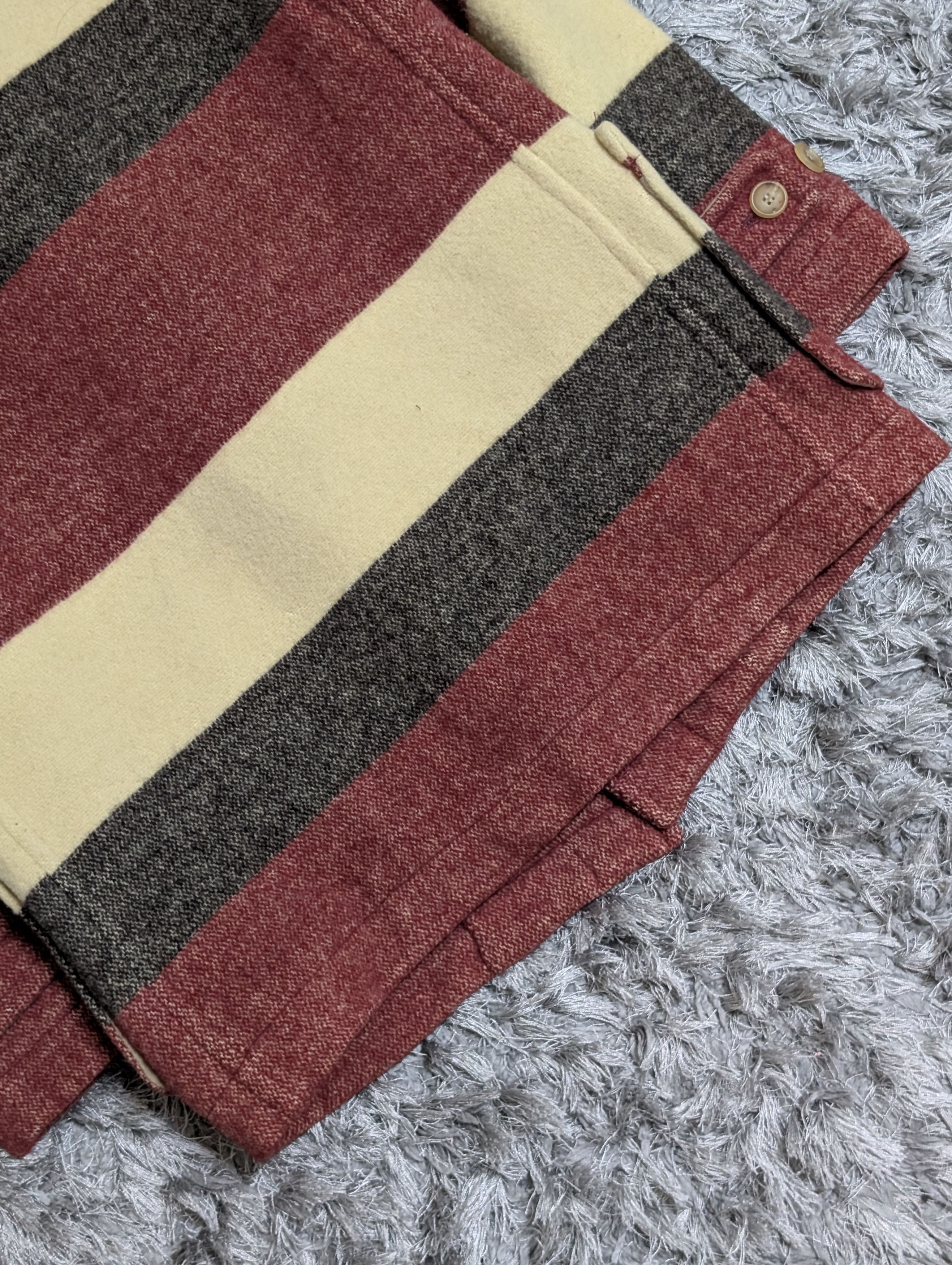 Japanese Brand Vintage Maple Creeks Japan Striped Jacket Wool Duffle Coat Size M / US 6-8 / IT 42-44 - 9 Thumbnail