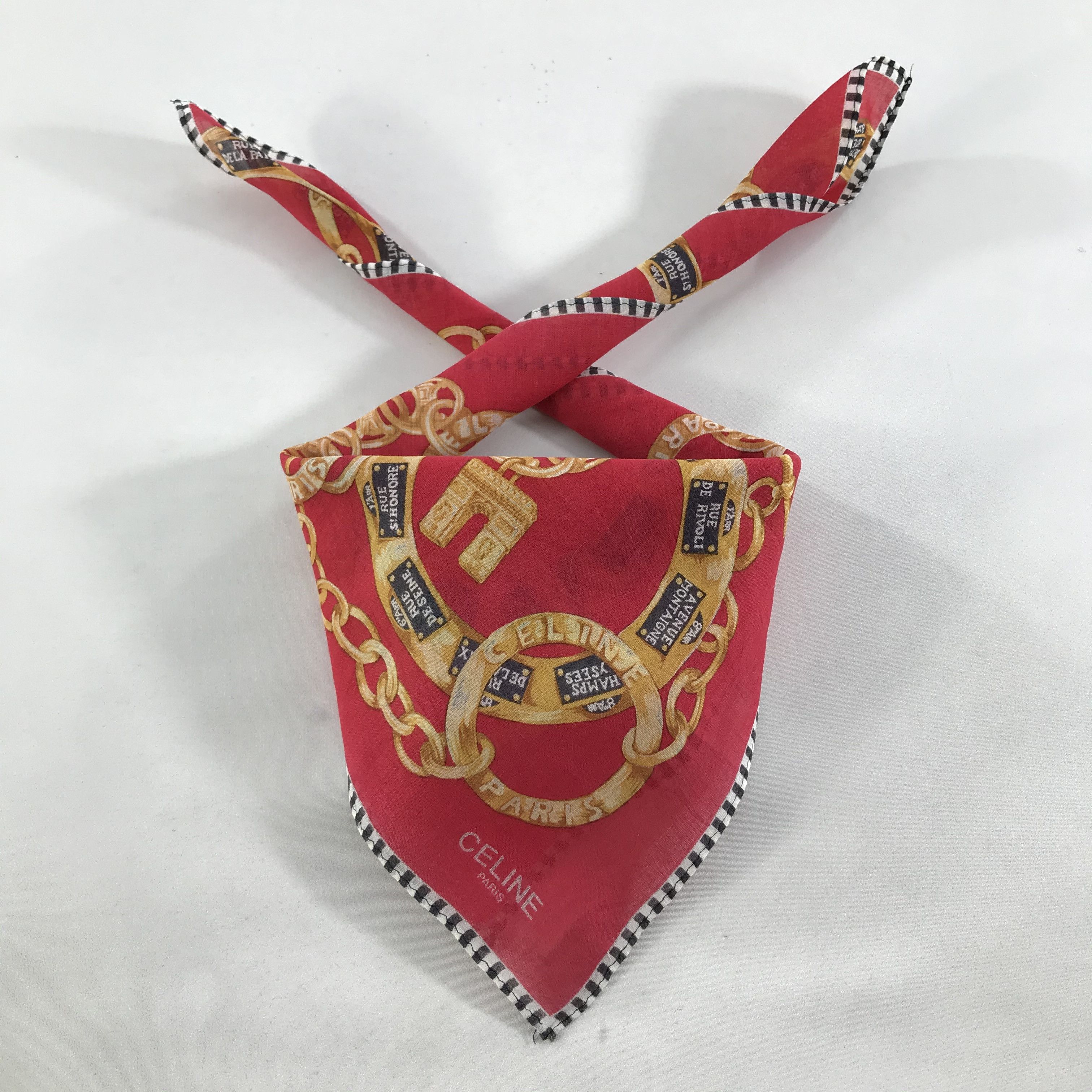 Celine × Vintage Celine Bandana / Handkerchief / Neckerchief - S1543 Size ONE SIZE - 3 Thumbnail