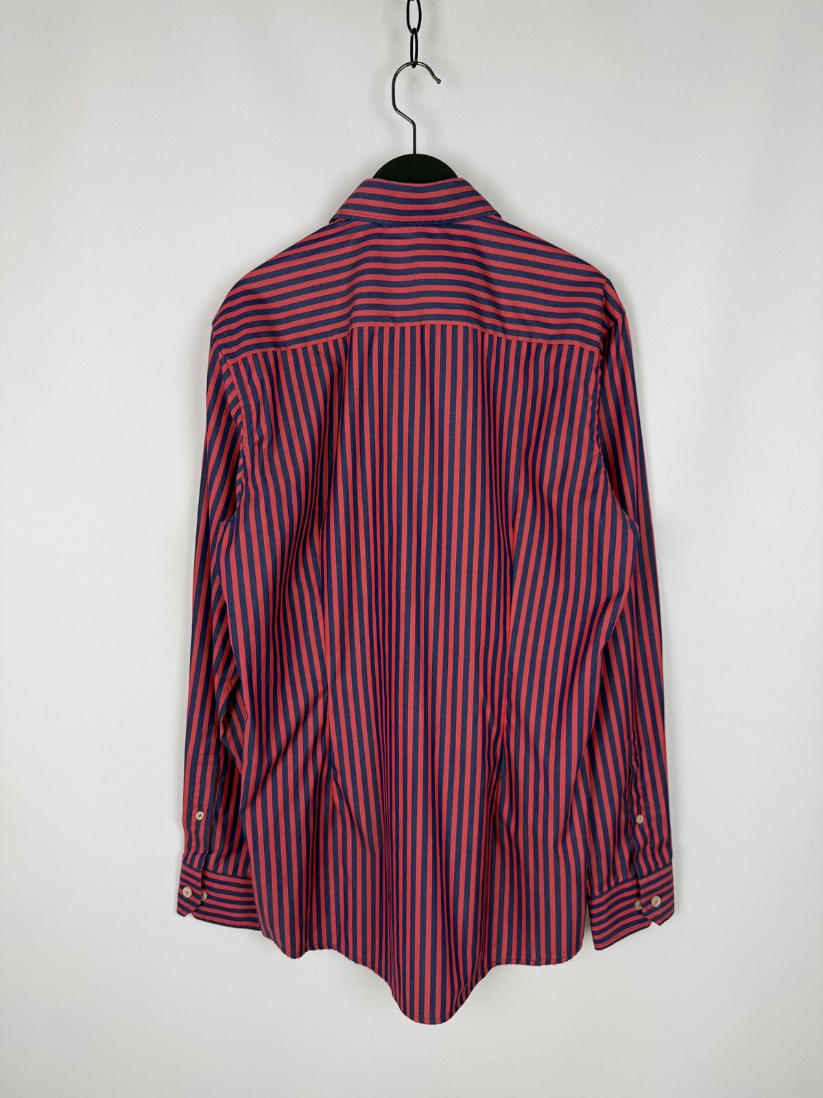 Eton Eton Contemporary Navy Red Stripe Formal Button Down Shirt M Size US M / EU 48-50 / 2 - 5 Thumbnail