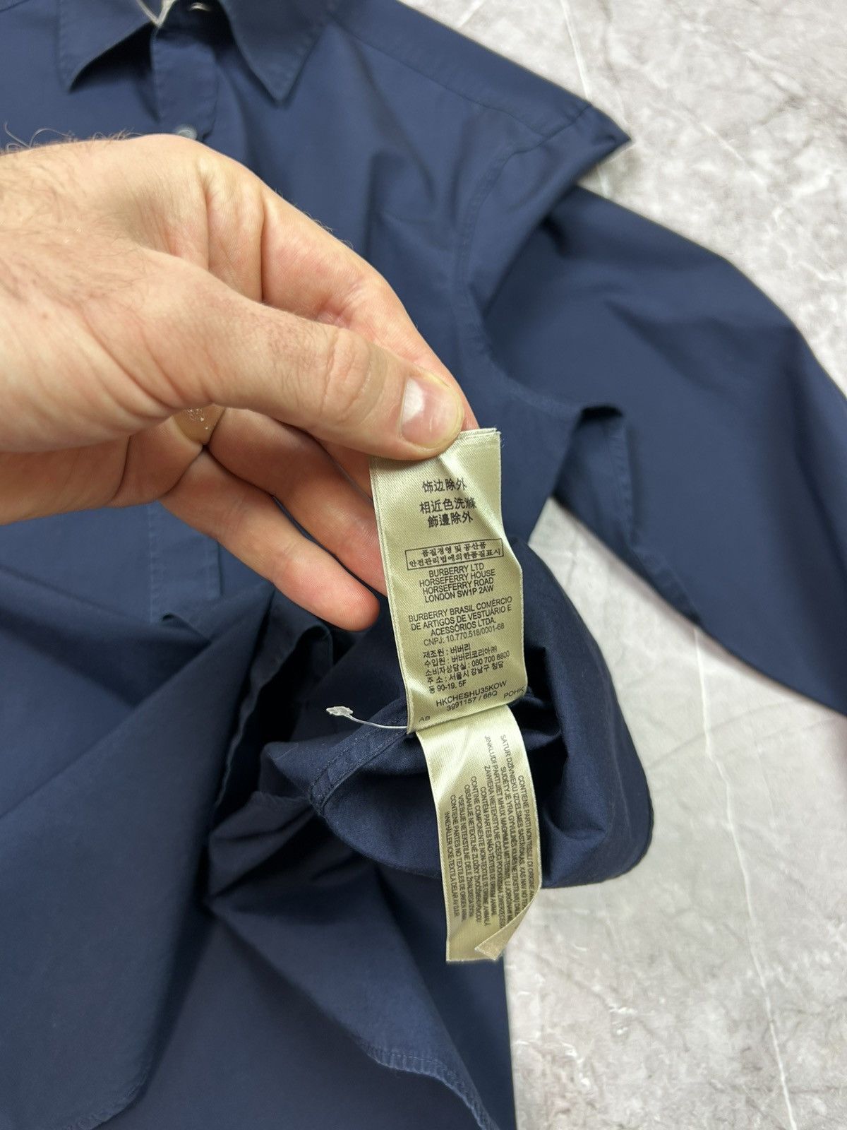 Burberry Burberry Brit Button Up Dark Blue Long Sleeve Nova Check Size US M / EU 48-50 / 2 - 13 Thumbnail