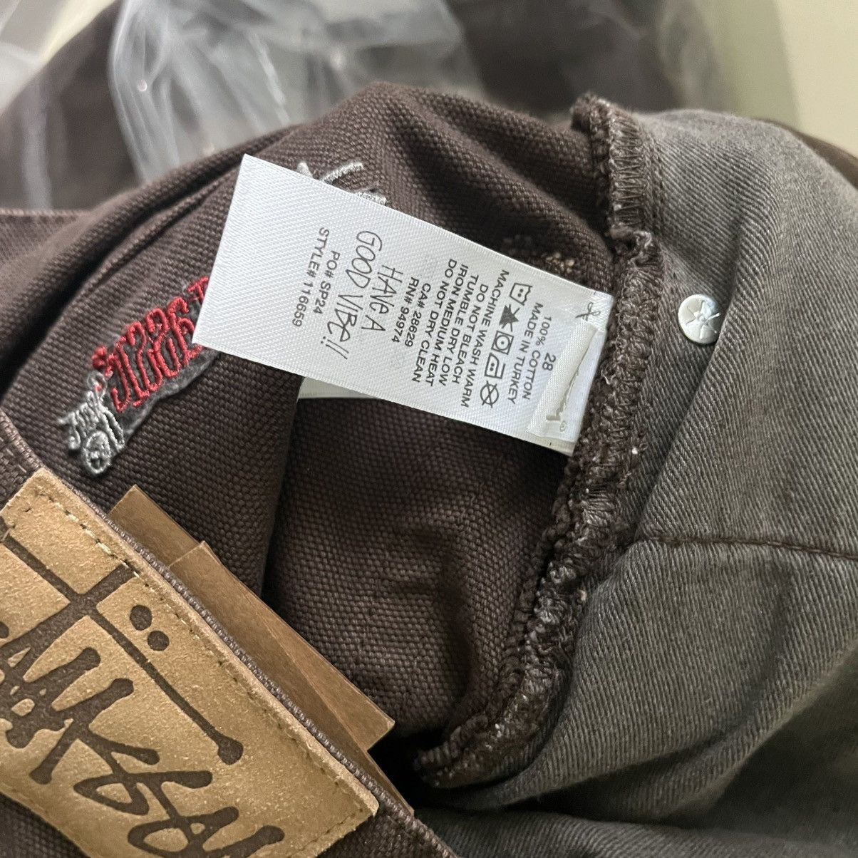 Stussy Classic Jean Washed Canvas Denim Size US 28 / EU 44 - 9 Thumbnail