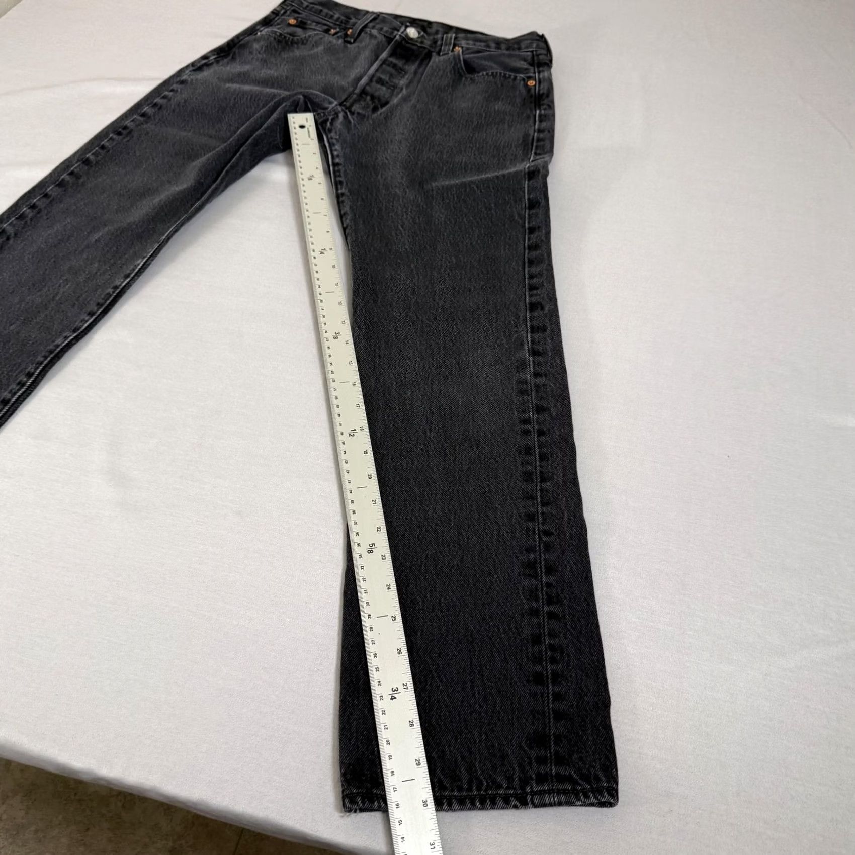 Levi's Levi's Jeans Mens 30x32 Black 501 Straight Fit Denim Pants Cowboy Work Size US 30 / EU 46 - 4 Thumbnail