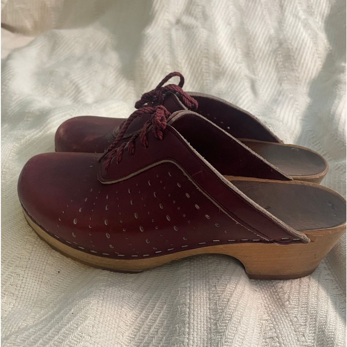 Vintage Rare VTG 70's Olof Daughters Wooden Clogs Made in Sweden Size US 7 / IT 37 - 5 Thumbnail