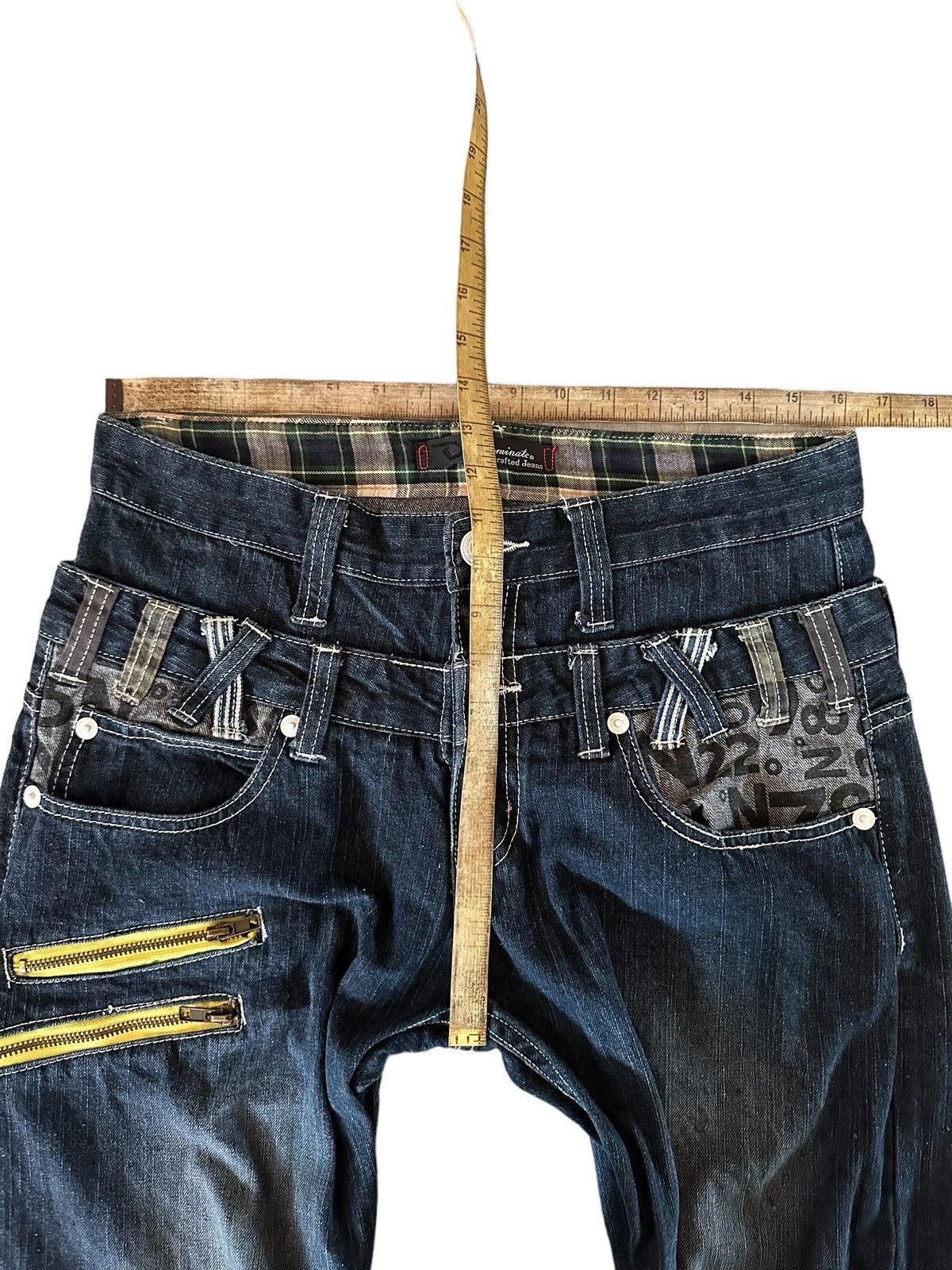 If Six Was Nine Dominate Doublewaist Denim Jeans Size US 32 / EU 48 - 19 Thumbnail