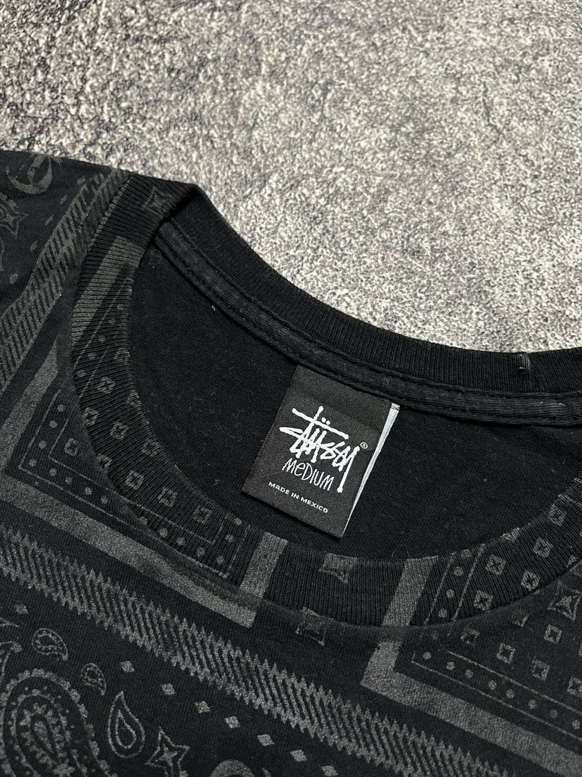 Stussy Stussy Treated Bandana Black T-Shirts Size US M / EU 48-50 / 2 - 7 Thumbnail