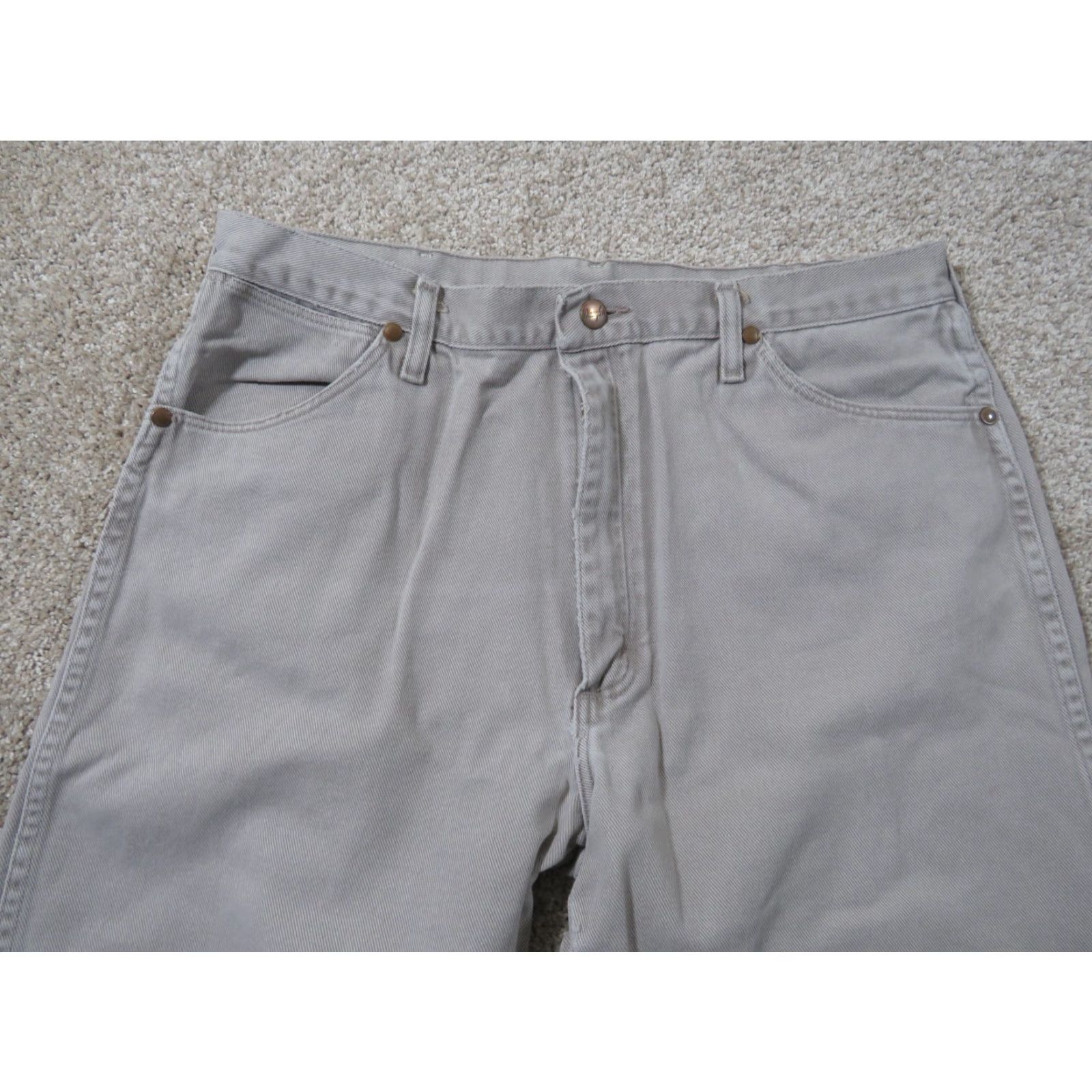 Wrangler VINTAGE Wrangler Jeans Men's 34x35.5 Tan Cowboy Cut Dark Denim 5-Pocket Logo Regular Straight Cowboy Mens Size US 34 / EU 50 - 4 Thumbnail