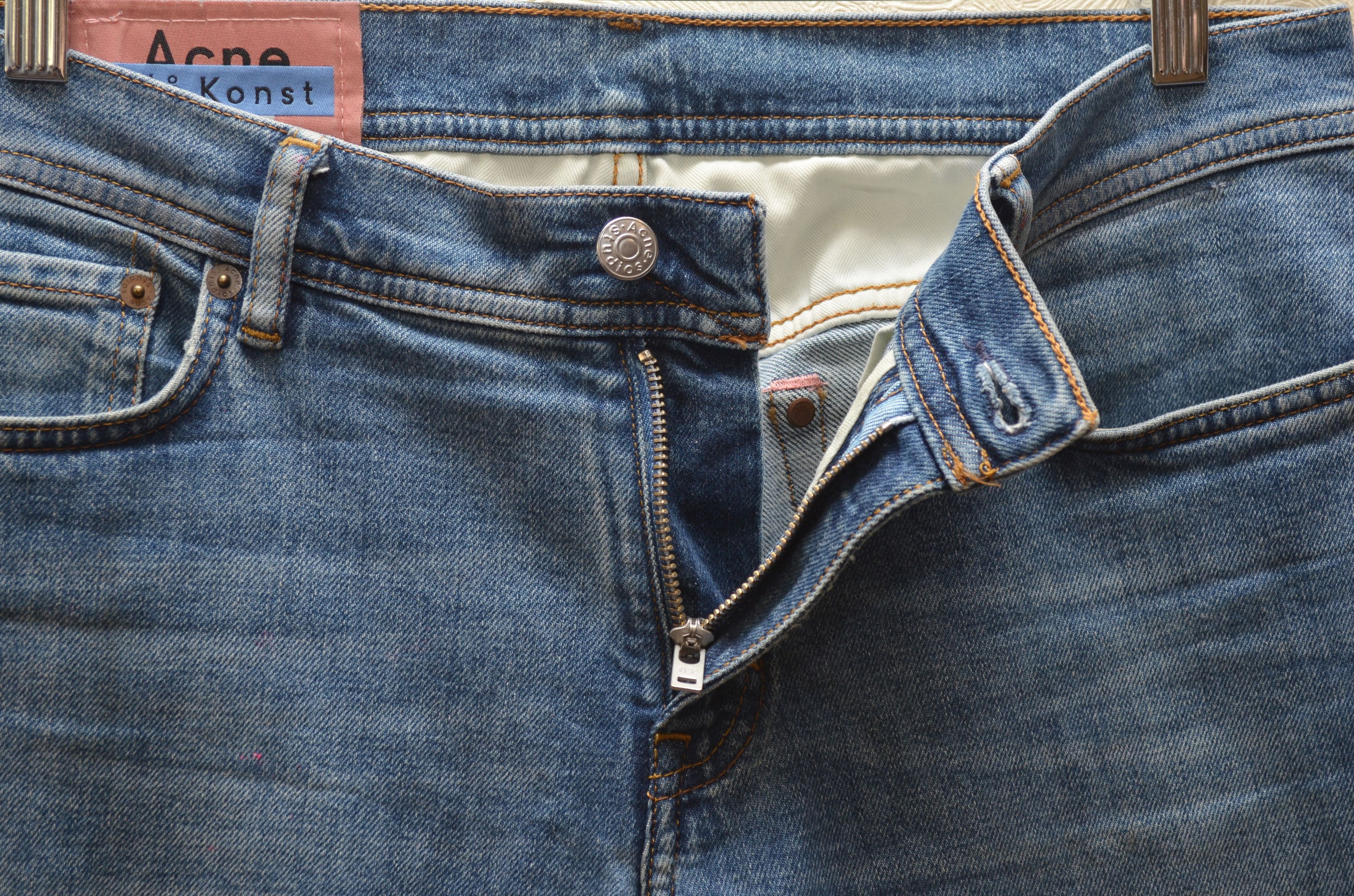 Acne Studios Bla Konst North Mid Blue Denim Jeans Sz W30 L30