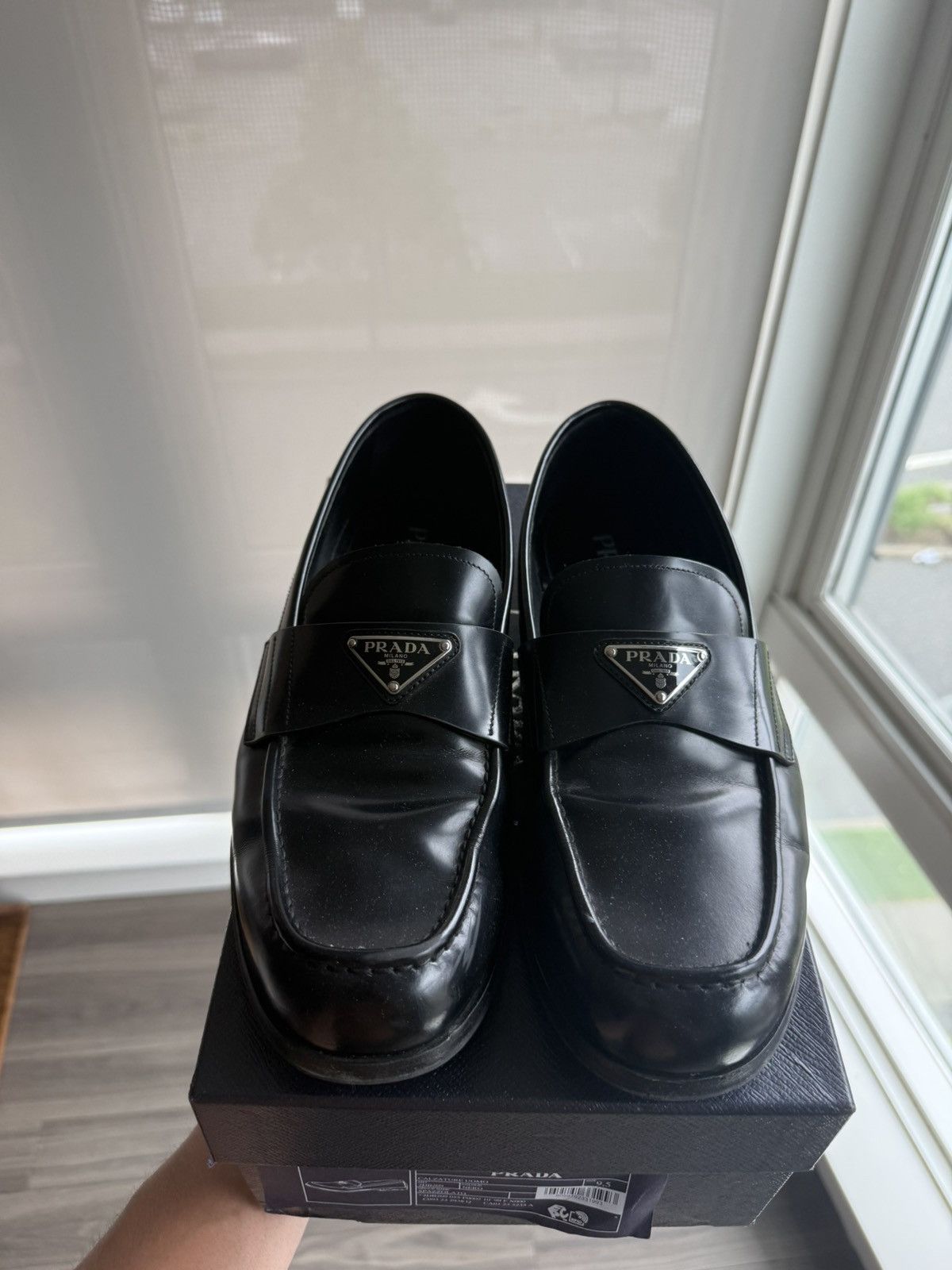 Prada Prada Plaqued Loafers Size US 10.5 / EU 43-44 - 2 Thumbnail