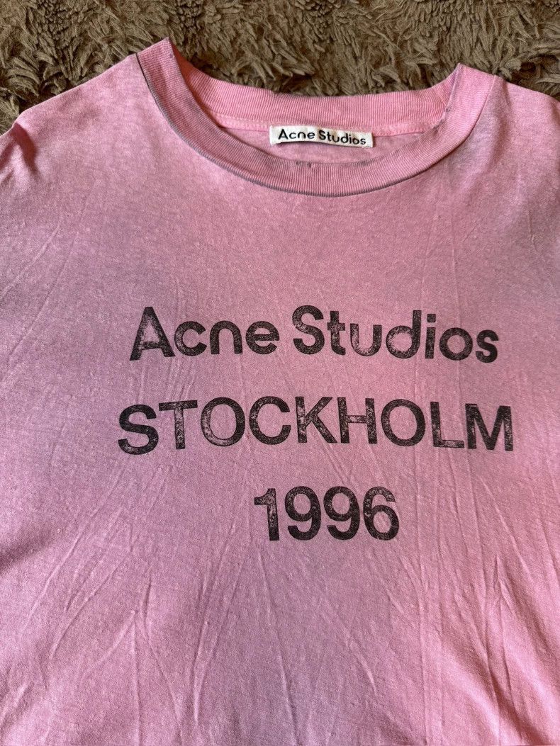 Acne Studios Dirty pink letter short-sleeved shirt