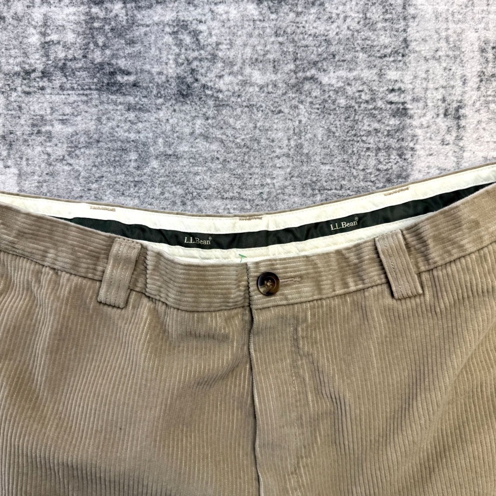 Vintage L.L. Bean Corduroy Pants Mens 36 Beige Wide Wale Classic Straight Trouser Pants Size US 36 / EU 52 - 3 Thumbnail