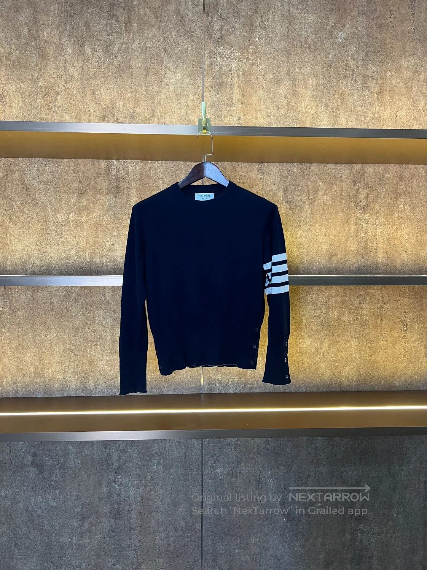 Thom Browne Thom Browne Navy Blue Cashmere Knit Sweater| Size US S / EU 44-46 / 1 - 1 Thumbnail