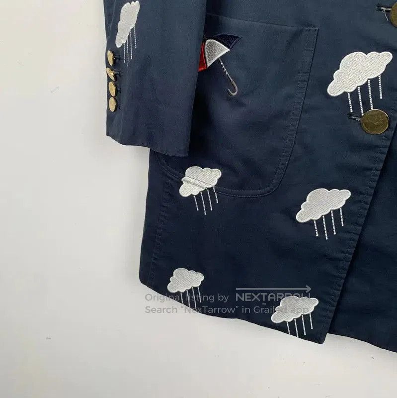 Thom Browne Thom Browne Navy Cotton Women's Jacket . Size M / US 6-8 / IT 42-44 - 4 Thumbnail