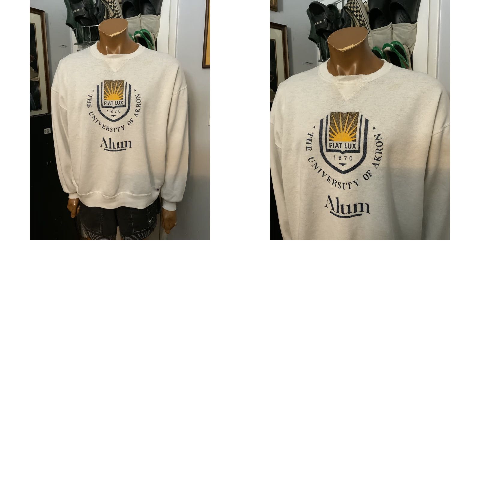 Russell Athletic VINTAGE Russell Athletic University Akron Alum Made USA Crewneck Sweatshirt XL Men White USA Crewneck Sweatshirt XL Men Size US XL / EU 56 / 4 - 9 Thumbnail