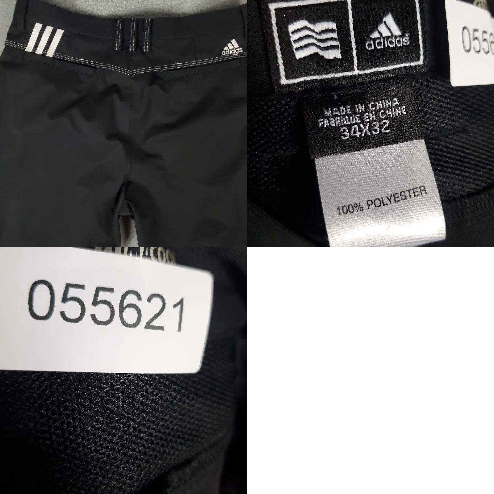 Adidas Adidas Chino Pants Mens 34x32 Black Flat Front Casual Golf Trousers Size US 34 / EU 50 - 8 Thumbnail