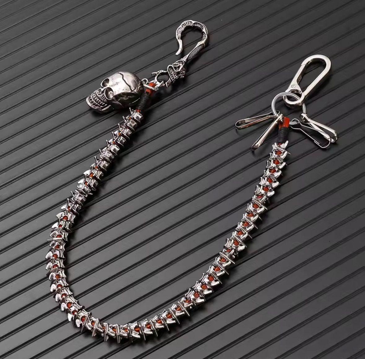 Other Punk Metal Pants Skull Head Chain Wallet Belt Chain Size ONE SIZE - 3 Thumbnail