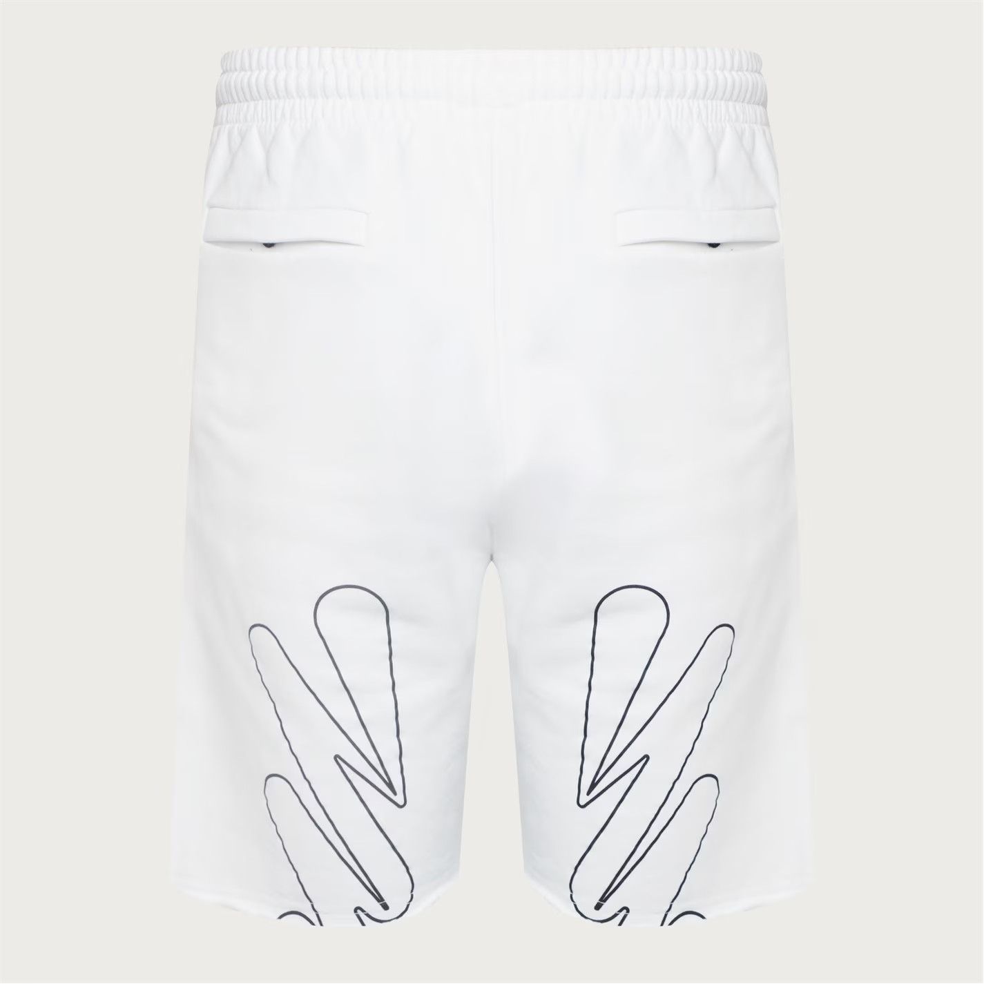 Off-White o1g2r1mq0326 Wave Woven Tracksuit Shorts in White Size US 36 / EU 52 - 2 Thumbnail