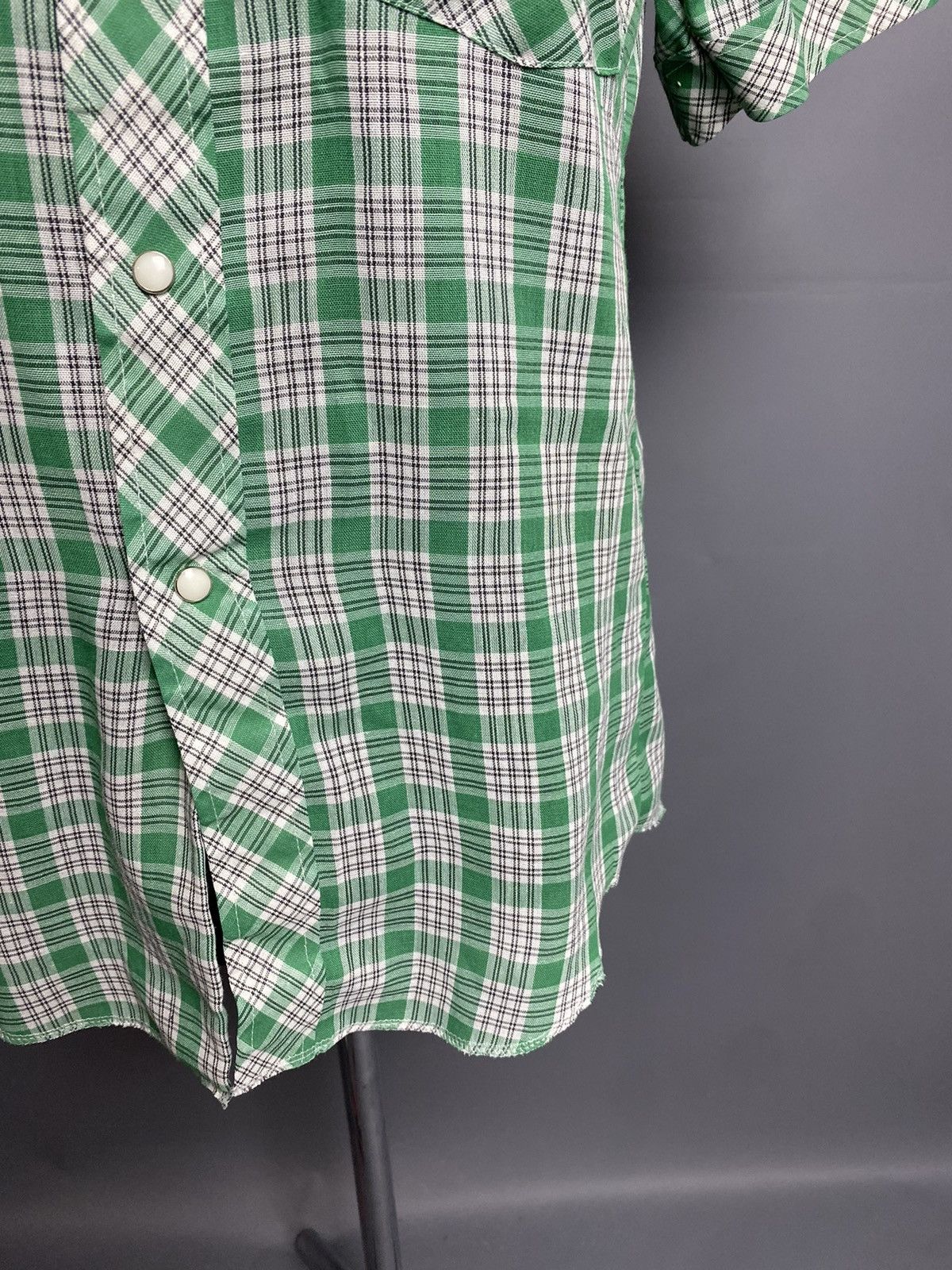 Wrangler VTG 70s Wrangler Snap Western Plaid Short Sleeve Shirt sz 20 Size S / US 4 / IT 40 - 10 Thumbnail
