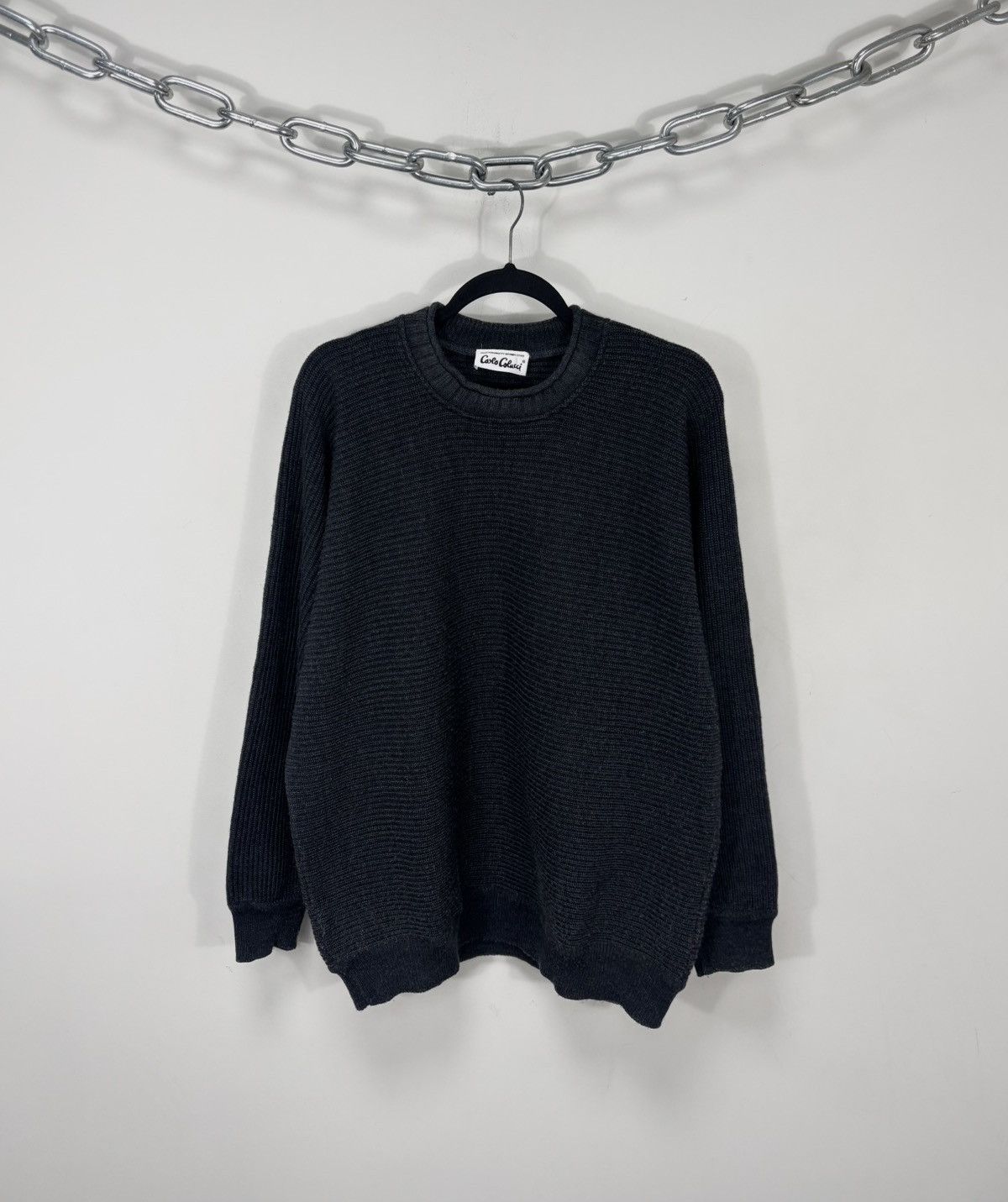 Carlo Colucci Carlo Colucci Vintage Men’s Gray Oversized Wool Knit Sweater Size US M / EU 48-50 / 2 - 1 Thumbnail