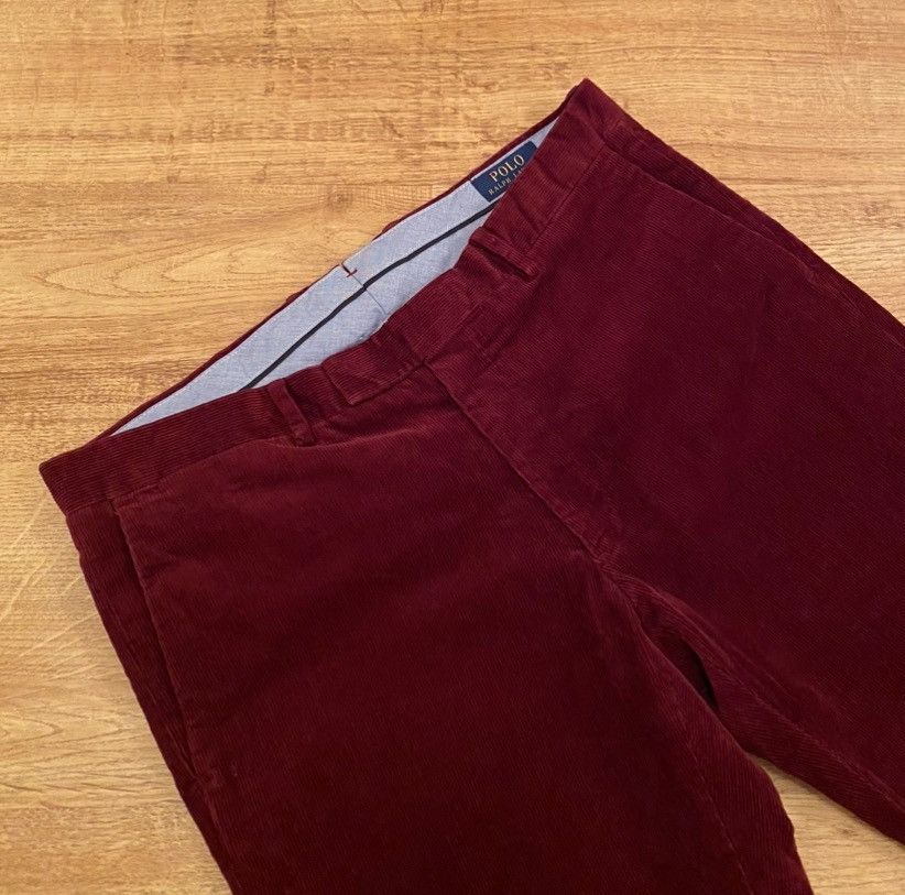 Polo Ralph Lauren Polo Ralph Lauren Corduroy Burgundy Pants x Old Money Size US 33 - 5 Thumbnail