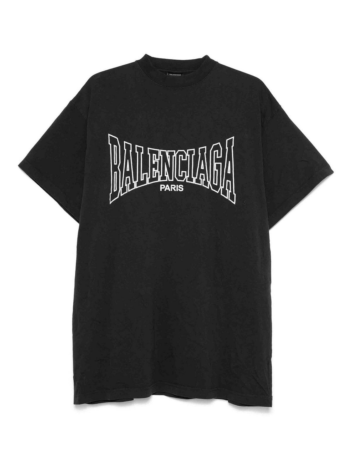 Balenciaga o1w1db11225 Boxing T-Shirt Oversize Fit in Black Size US S / EU 44-46 / 1 - 1 Thumbnail