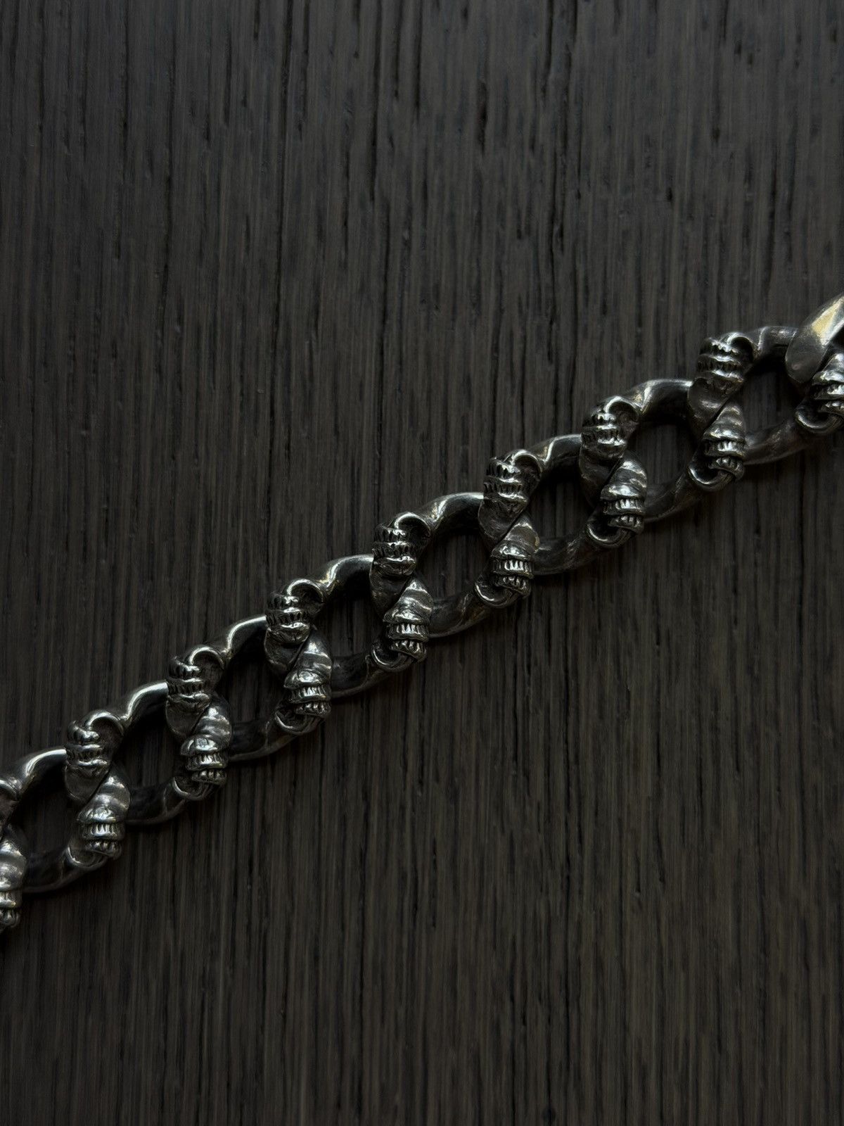 Chrome Hearts 8" - Chrome Hearts Horn Fancy Link Silver Cuban Bracelet Size ONE SIZE - 5 Thumbnail