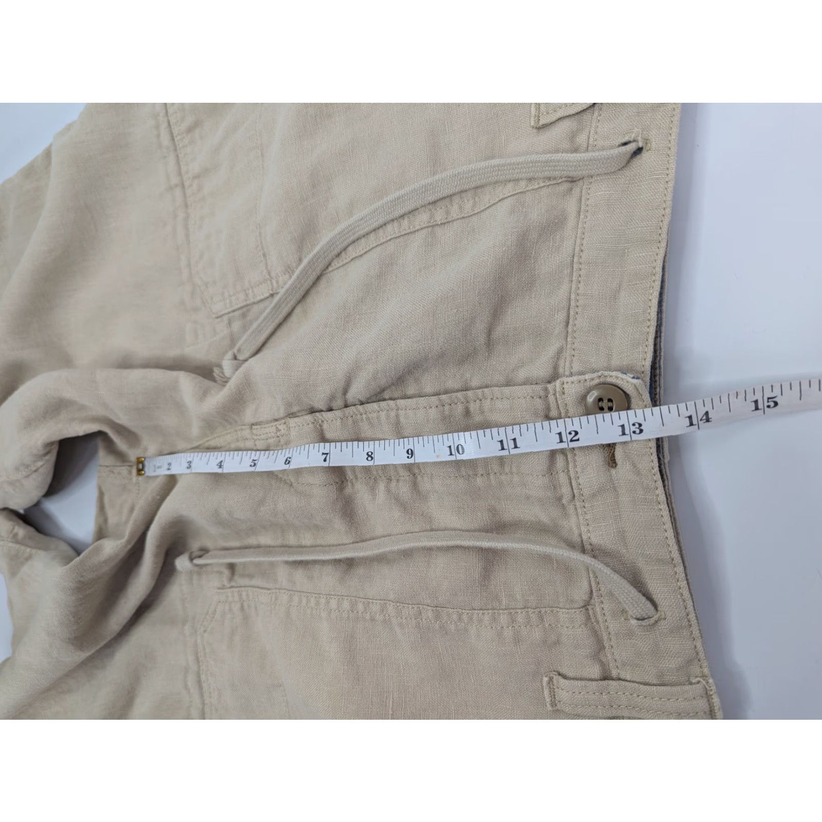 Lucky Brand Lucky Brand Shorts Mens 38 Khaki Linen Chino Drawstring Lightweight Button Fly Casual Travel Size US 38 / EU 54 - 5 Thumbnail