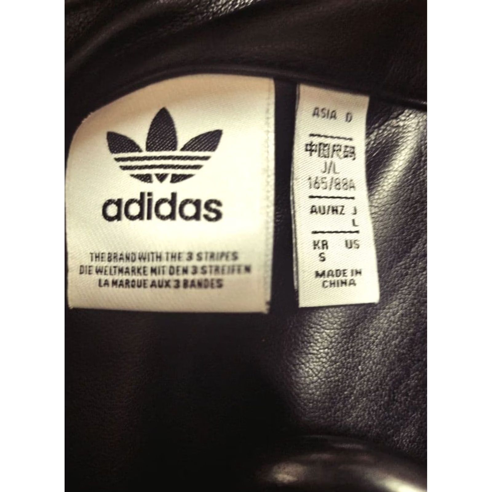 Adidas Adidas Originals Leather Jacket Black L Size Embroidered Logo Woman From Japan Size US L / EU 52-54 / 3 - 4 Thumbnail