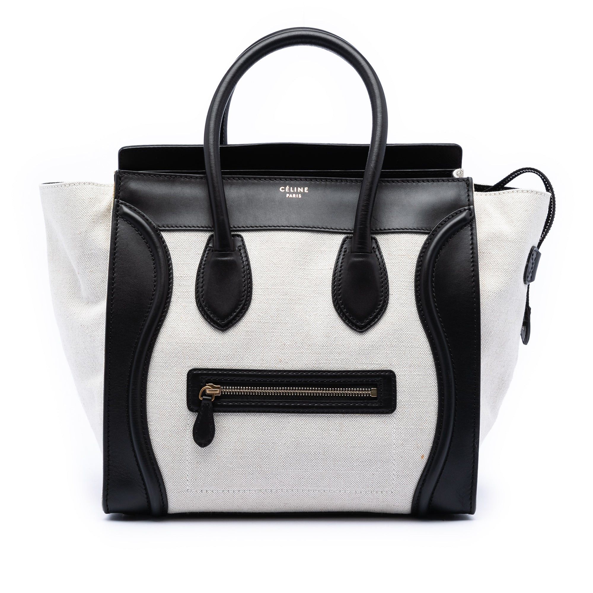 Celine Mini Bicolor Canvas and Leather Luggage Tote Size ONE SIZE - 1 Thumbnail