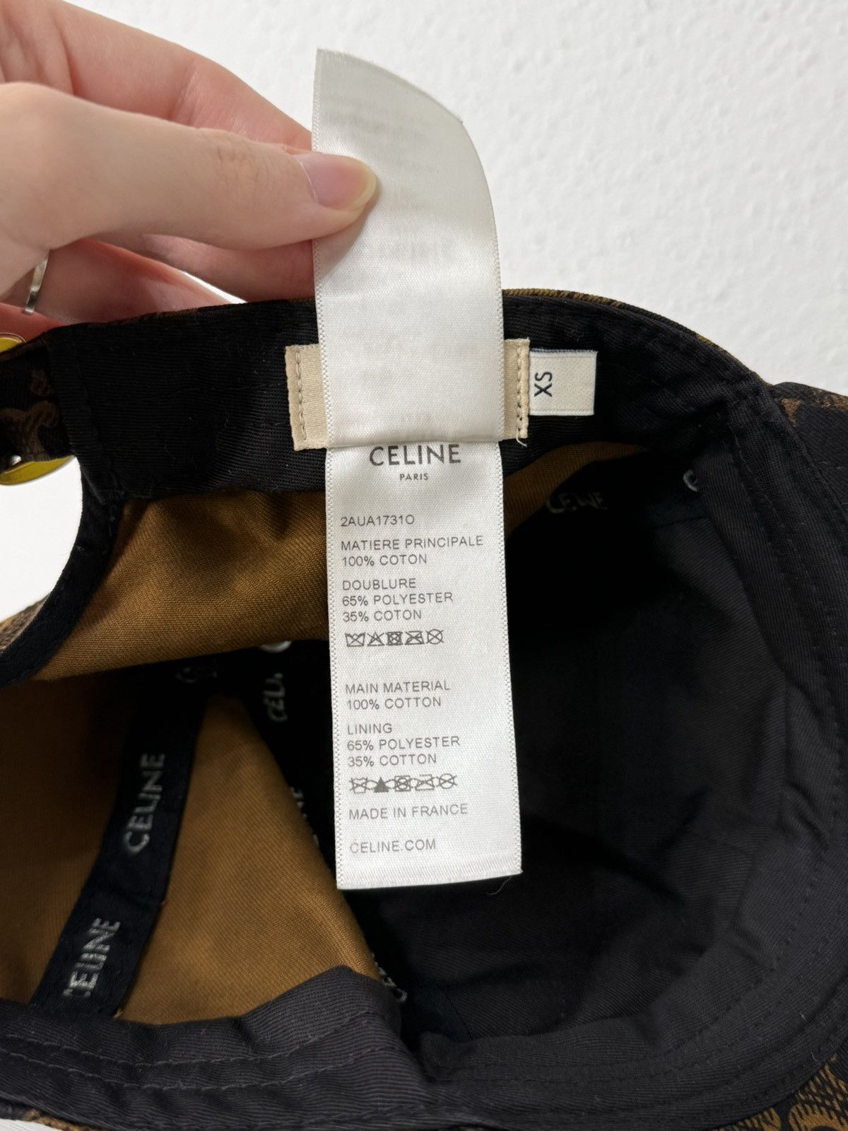 Celine CELINE Triomphe Monogram Baseball Cap size XS Size ONE SIZE - 7 Thumbnail