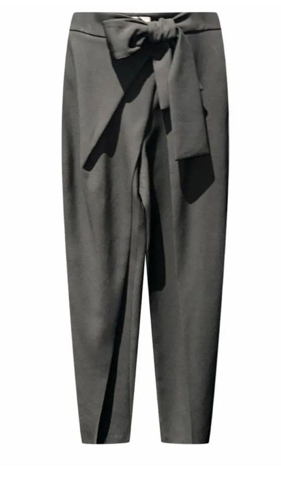Chloe Chloe Black High Waisted Pants Attached Wrap Tied Belt Size 30" / US 8 / IT 44 - 1 Thumbnail