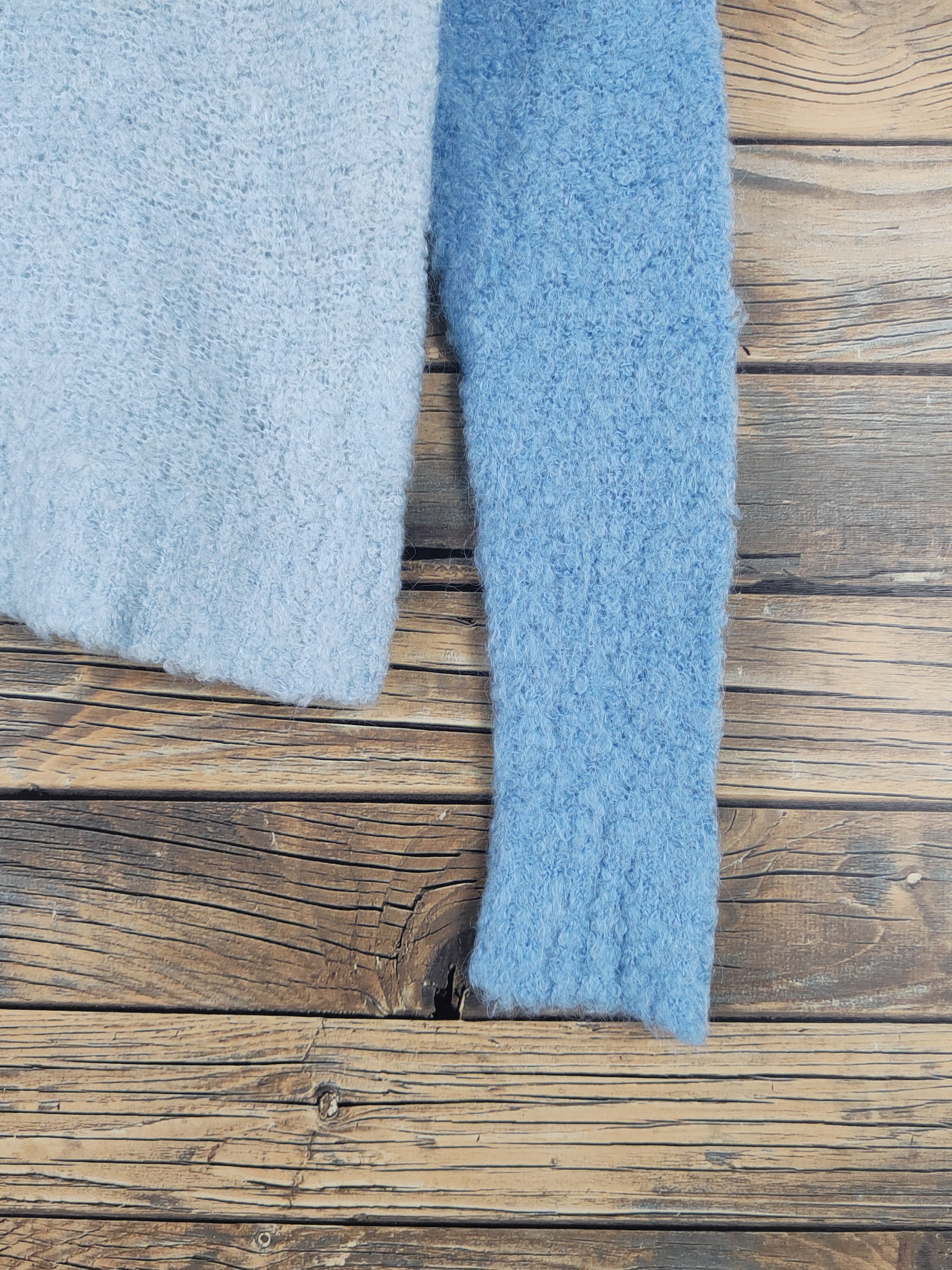Homespun Knitwear Beams Heart Blue Knitwear Sweatshirts #W1272 Size S / US 4 / IT 40 - 6 Thumbnail