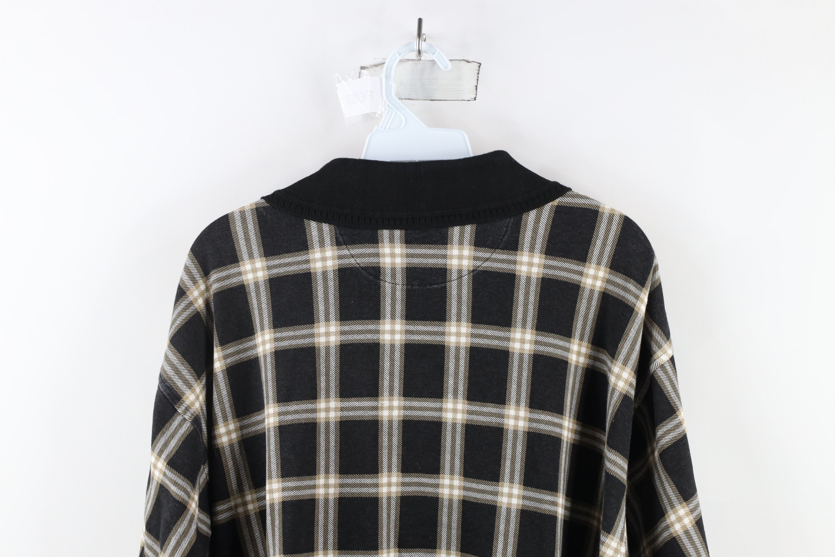 Vintage Vintage 90s Streetwear Heavyweight Fit Polo Shirt Plaid Size US L / EU 52-54 / 3 - 8 Thumbnail