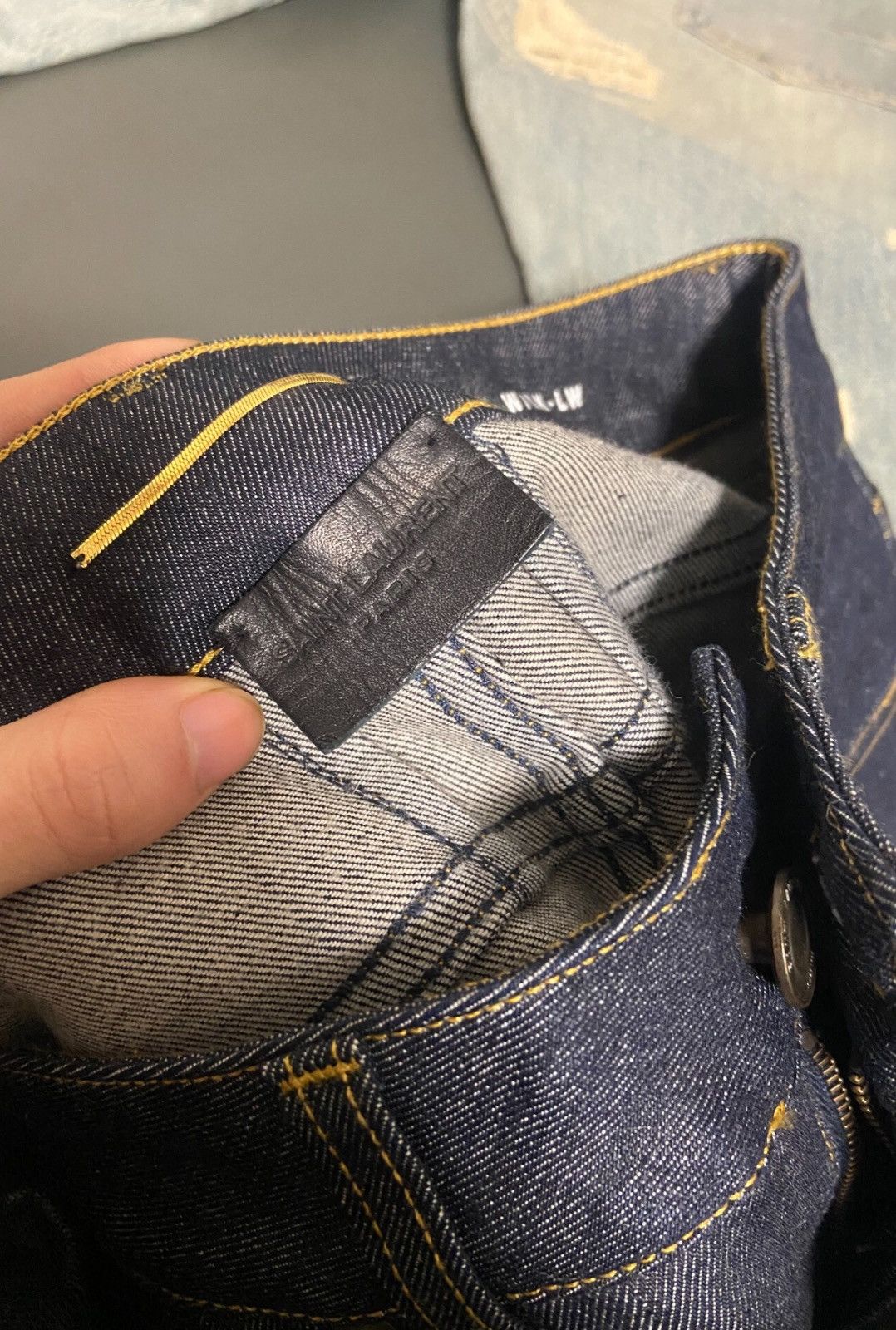 Saint Laurent Paris Saint Laurent SLP 2013FW Bright Blue Basic Jeans Size US 26 / EU 42 - 3 Thumbnail