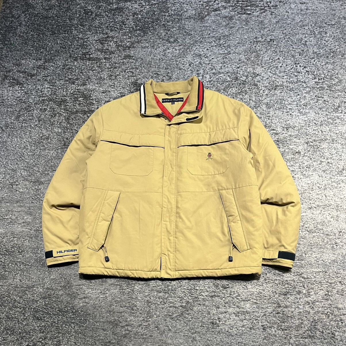 Tommy Hilfiger VINTAGE TOMMY HILFIGER TAN BEIGE 2000s DOWN PUFFER COAT Size US XL / EU 56 / 4 - 1 Thumbnail
