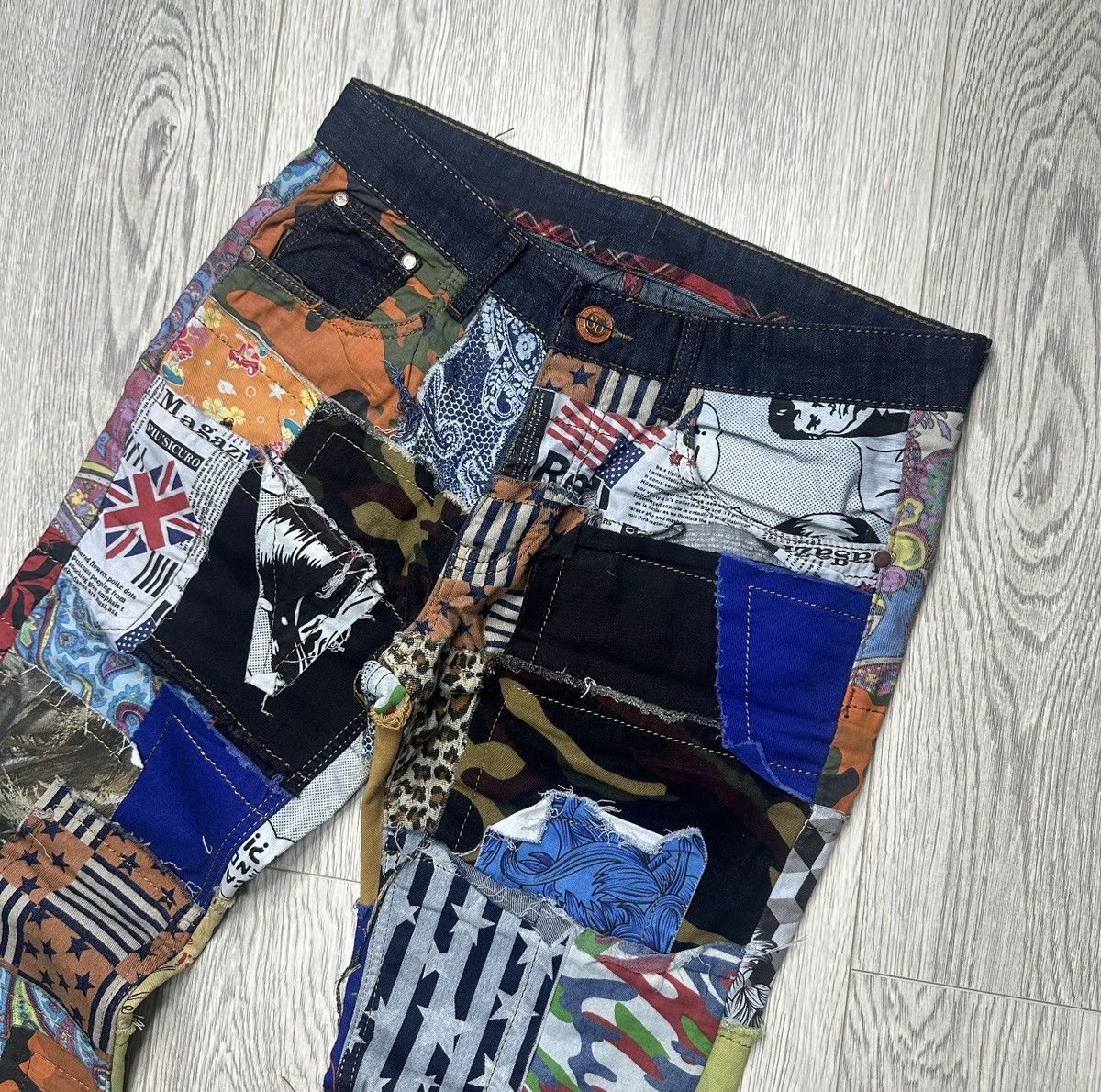 Japanese Brand Vintage BiePa Jeans Patchwork Archival Denim Y2K Japanese Size US 30 / EU 46 - 2 Thumbnail